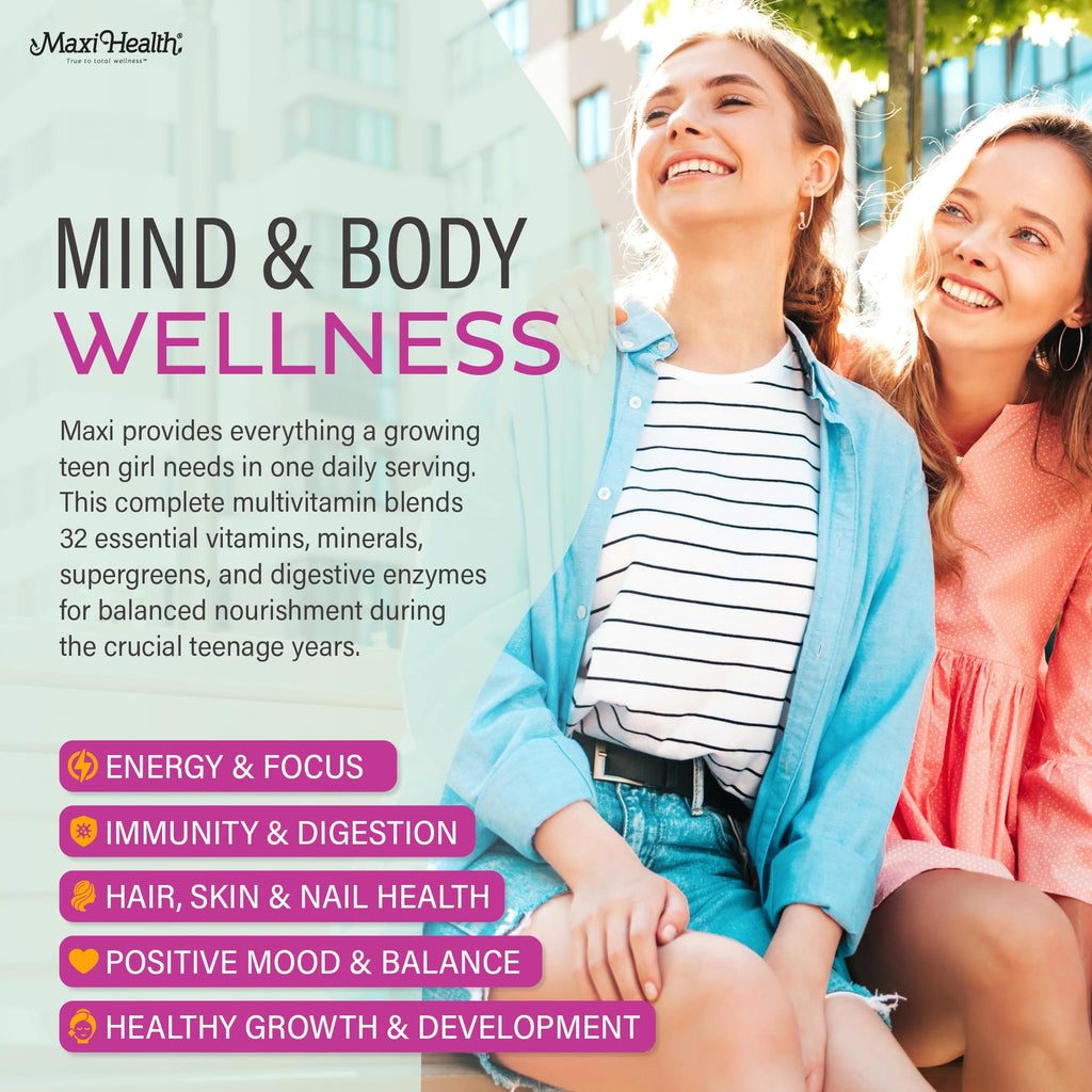 Maxi Health Teen Multivitamin for Teens | Immune and Growth

