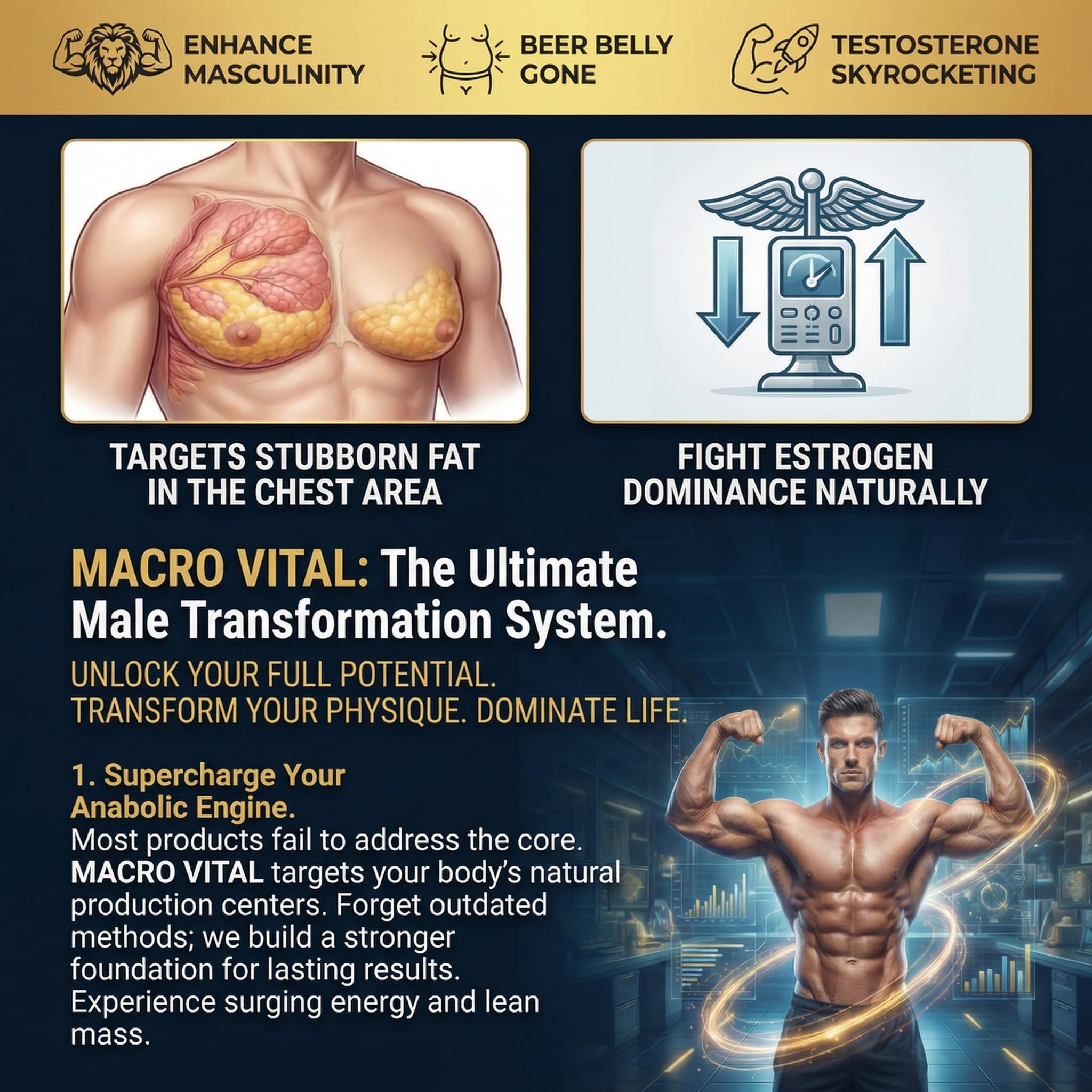 Macro Vital Testosterone Booster Gummies for Men

