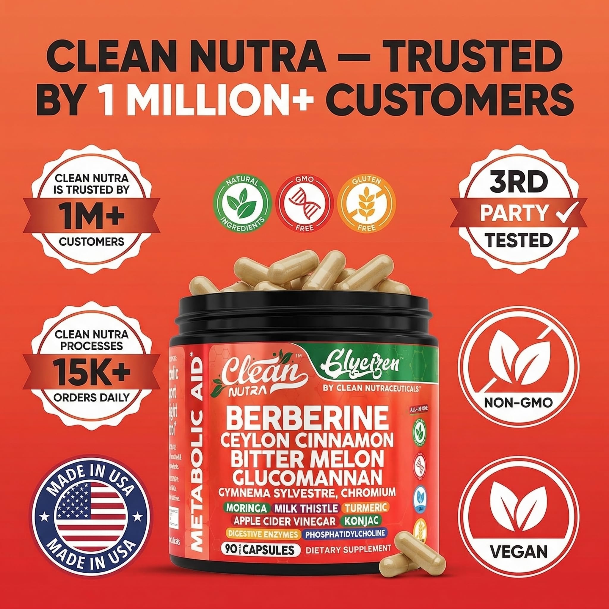 Berberine Supplement by Clean Nutra | Wellness

