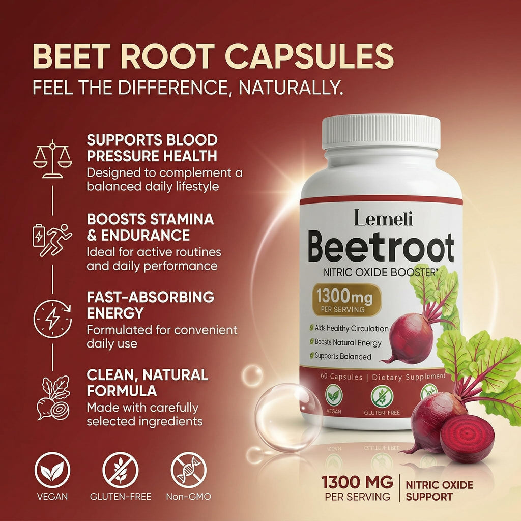 Lemeli Beetroot Capsule – Plant-Based Energy

