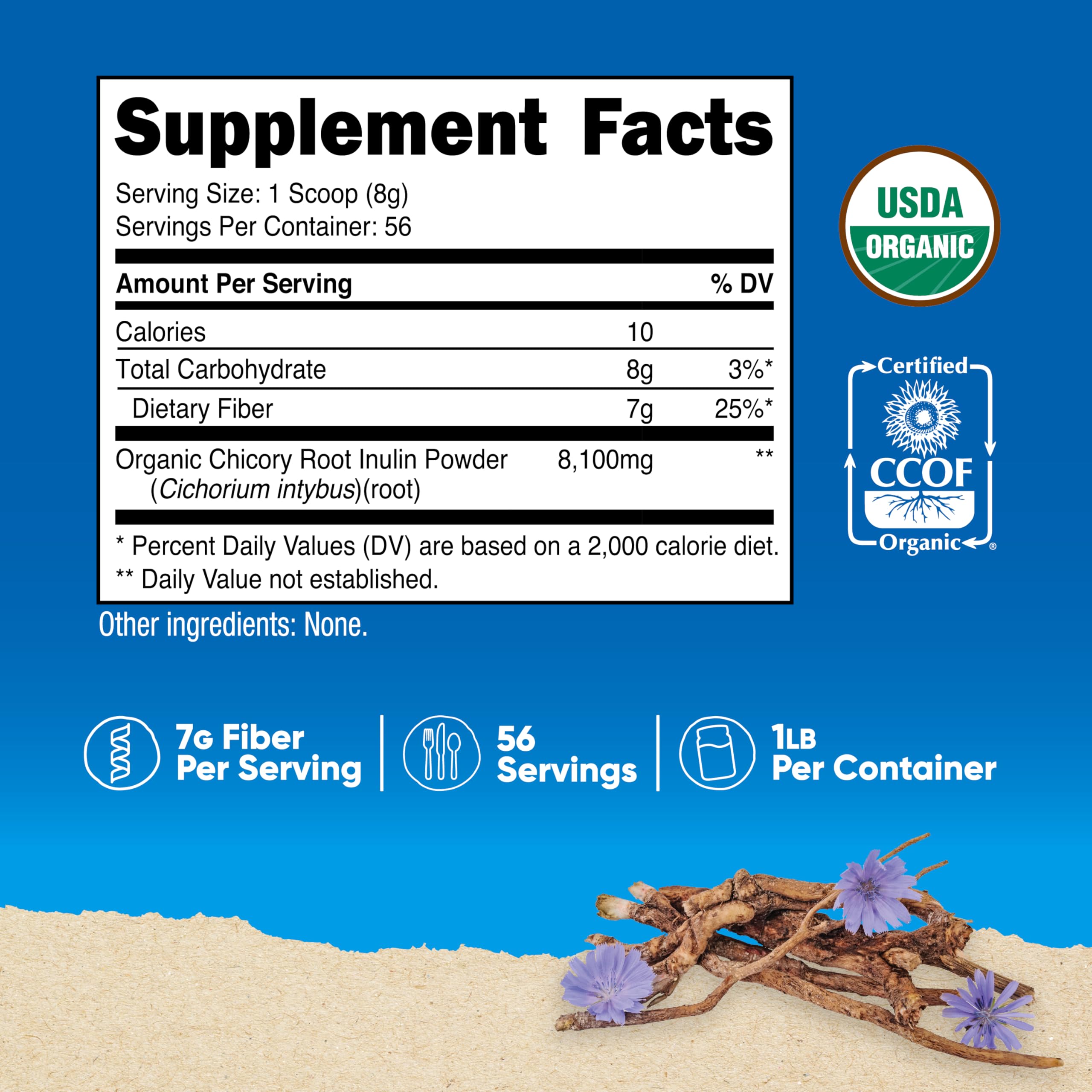 Nutricost Organic Inulin Powder - Prebiotic Fiber

