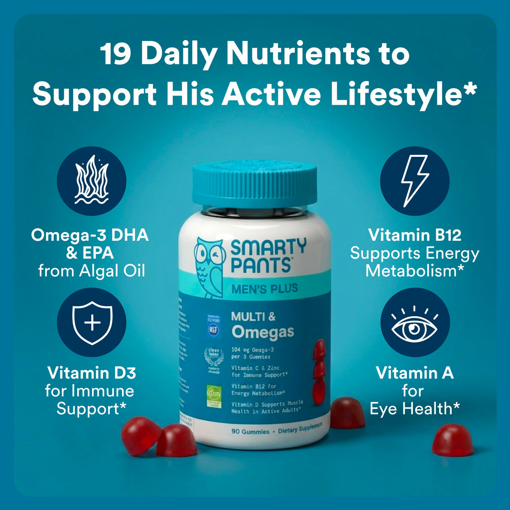 SmartyPants Men's Vitamin Gummies for Daily Wellness

