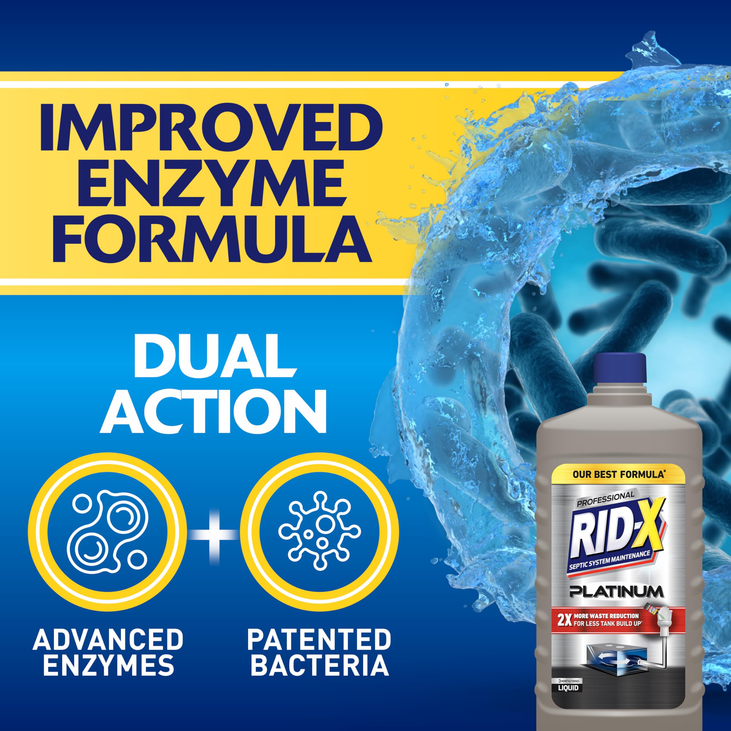 RID-X Septic Tank Treatment Platinum Liquid | Best Formula

