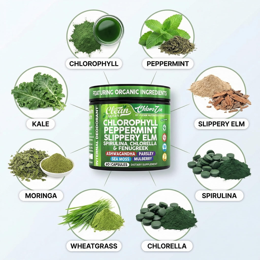 Clean Nutra Chlorophyll Capsules for Detox & Freshness

