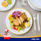 JOLLY CHEF Disposable Plastic Plates – 10 Inch

