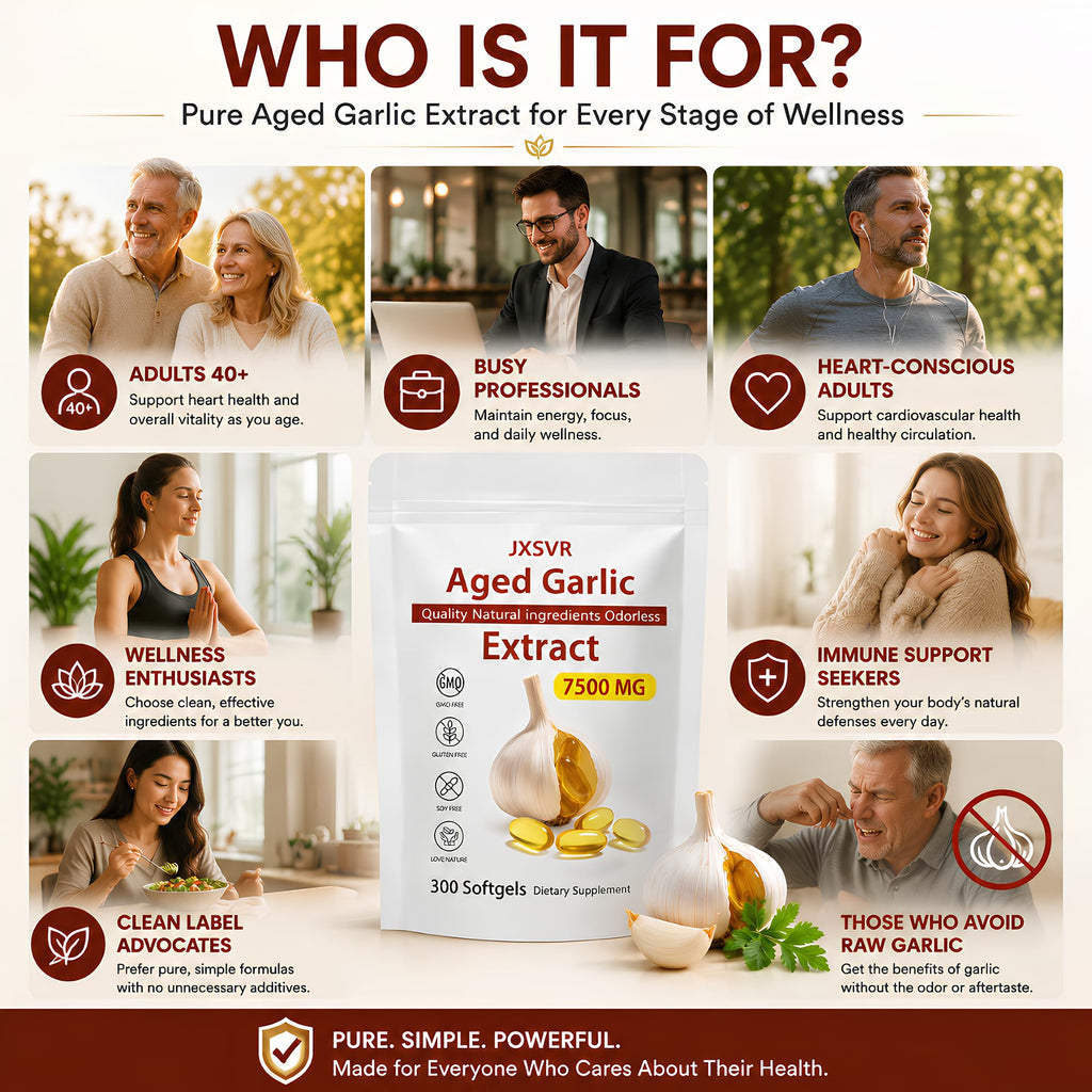 Odorless Garlic Extract Softgels for Heart & Immune Support

