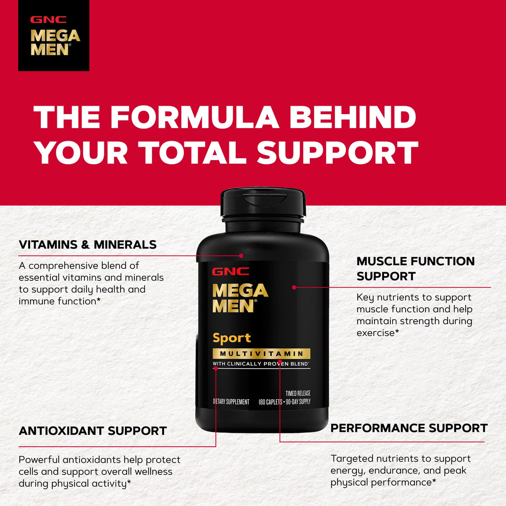 GNC Mega Men Sport Multivitamin | Timed Release Formula

