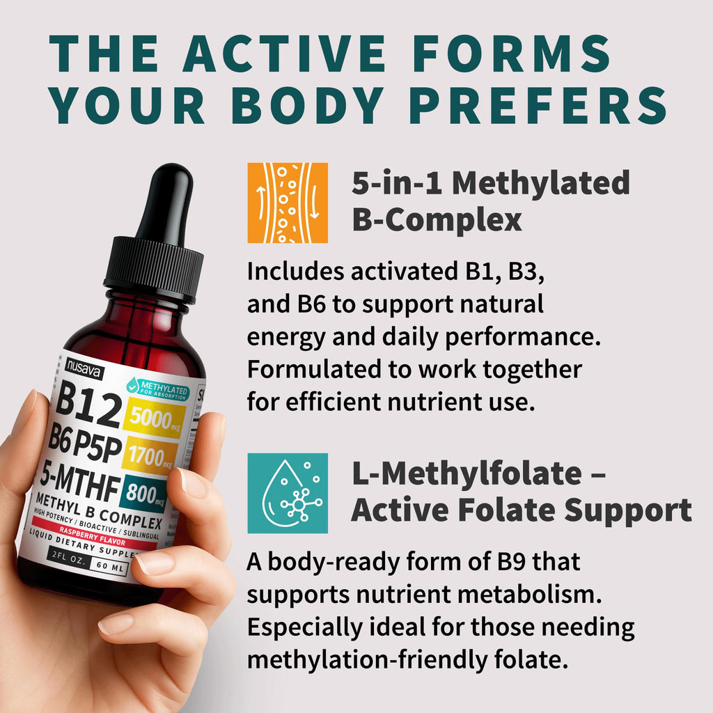 Methylated B Complex Liquid Drops - Sublingual Vitamin B

