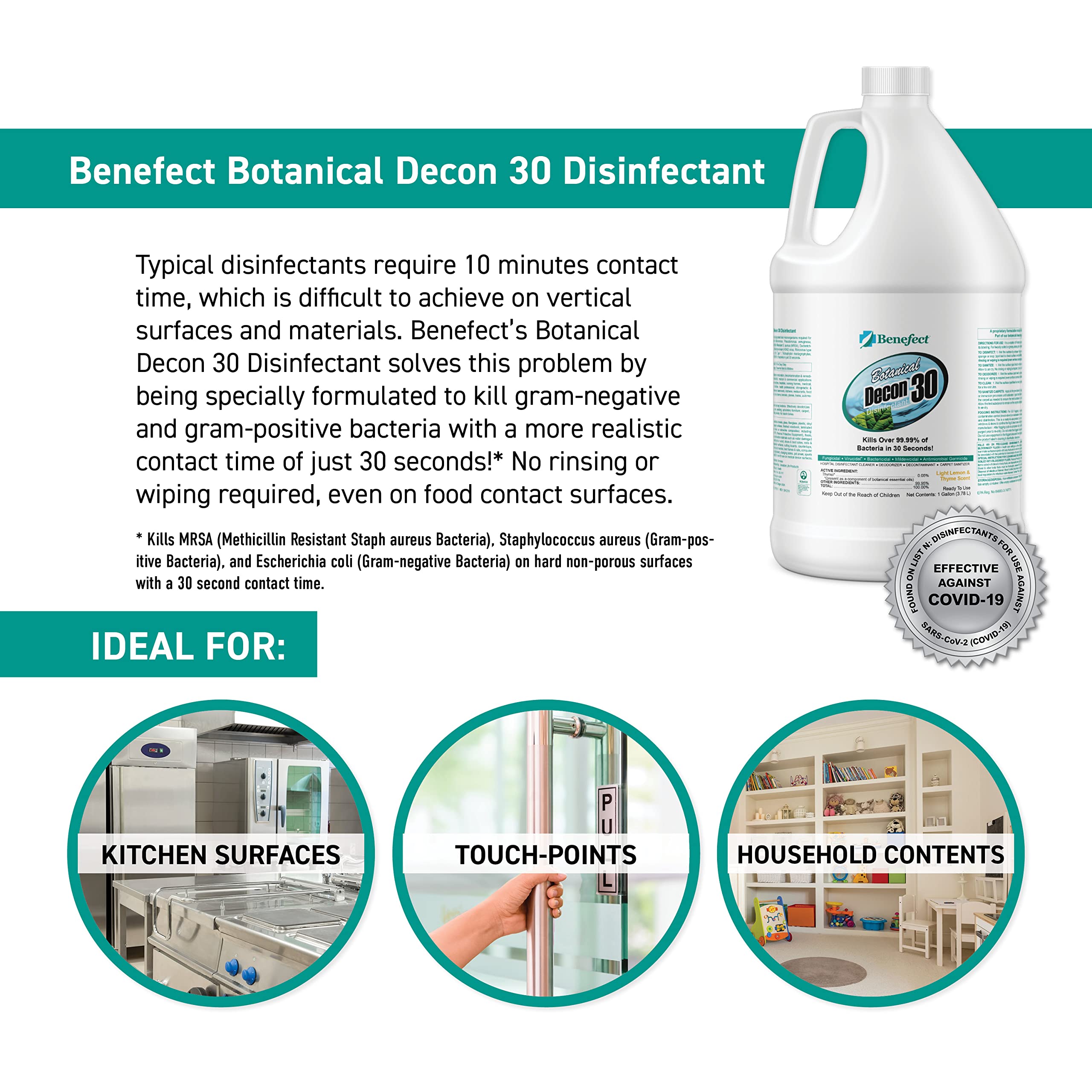 Benefect Botanical Decon 30 Disinfectant Cleaner

