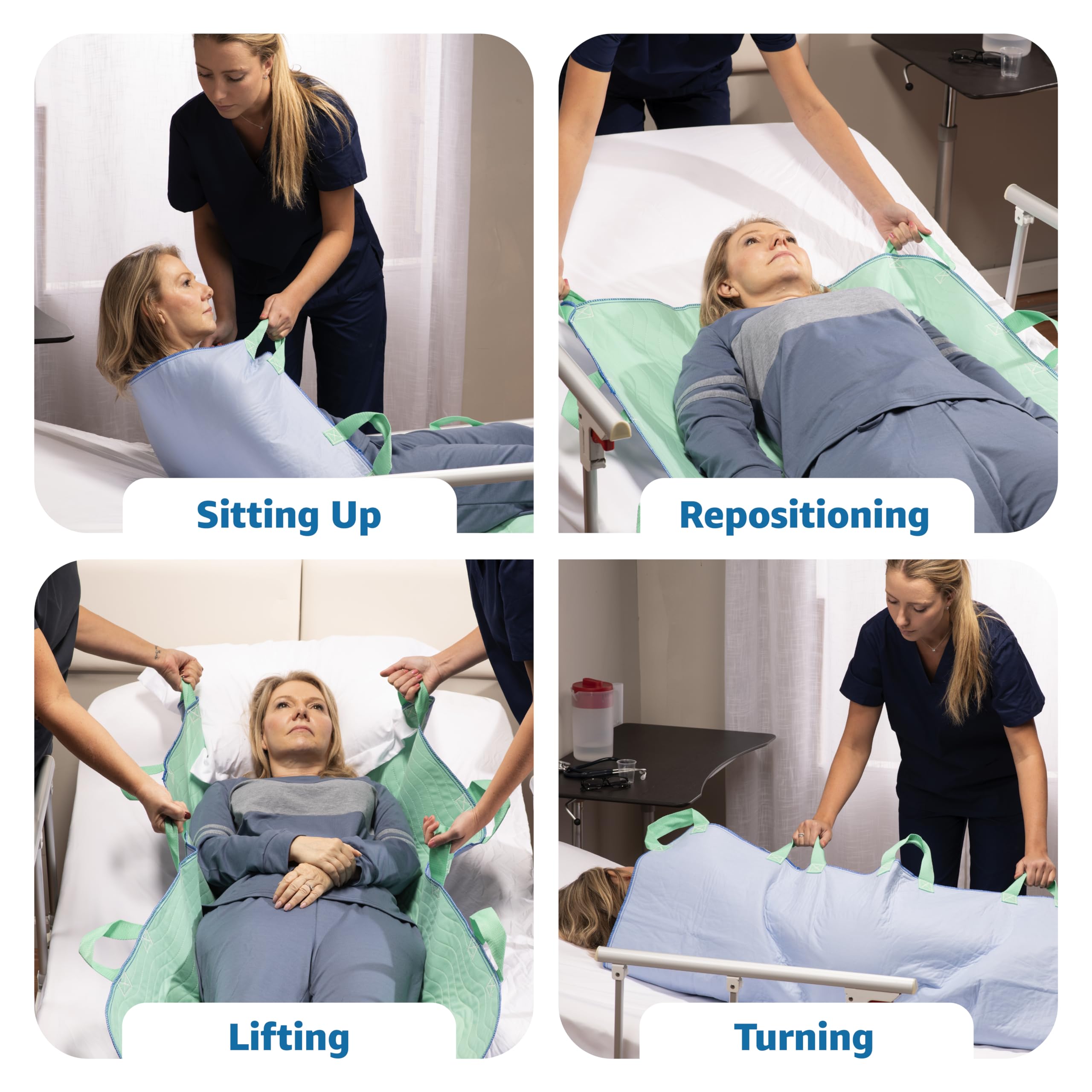 IMPROVIA Positioning Bed Pad with 8 Handles - Waterproof


