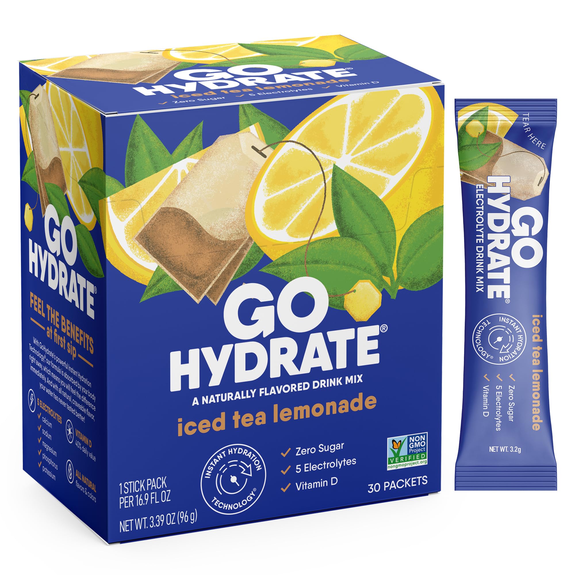 GoHydrate Electrolyte Powder - Low Sodium Sugar Free Hydration