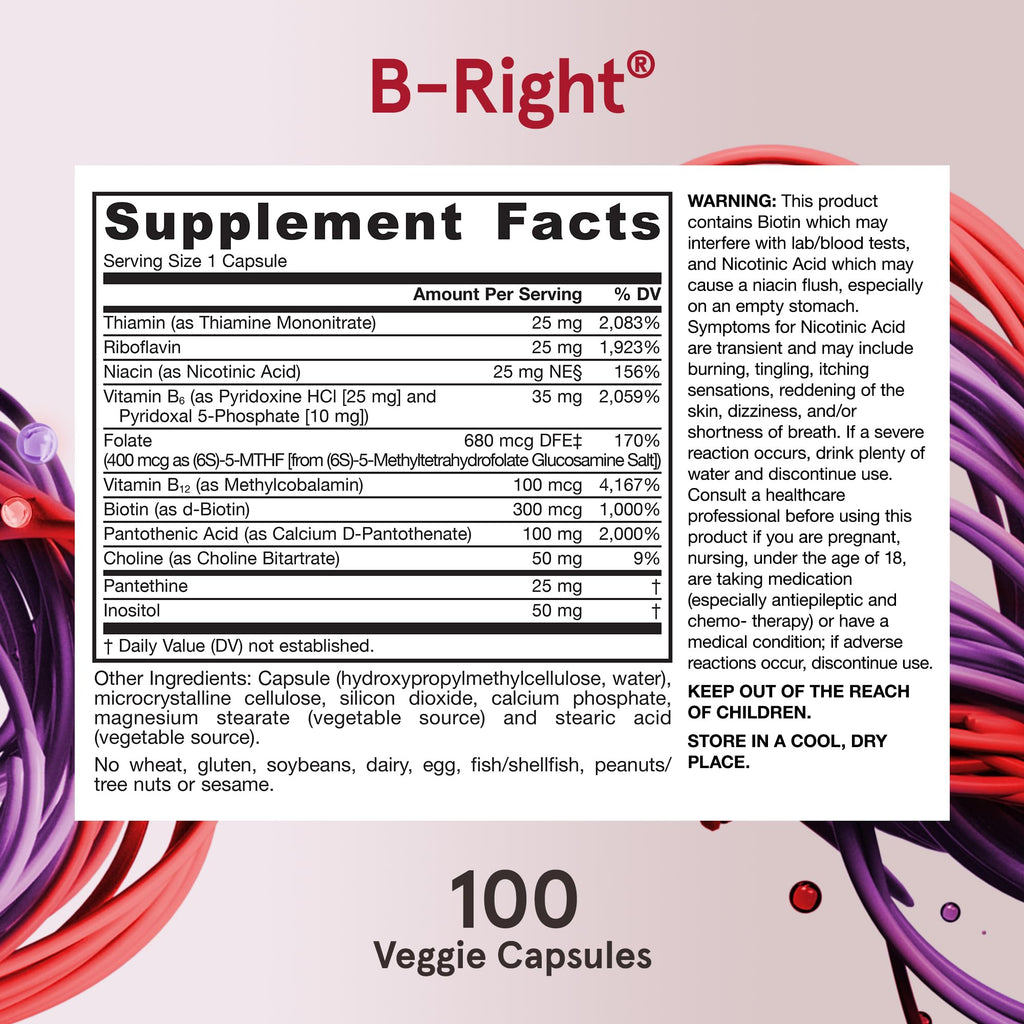 Jarrow Formulas B-Right Vitamin B-Complex Veggie Caps


