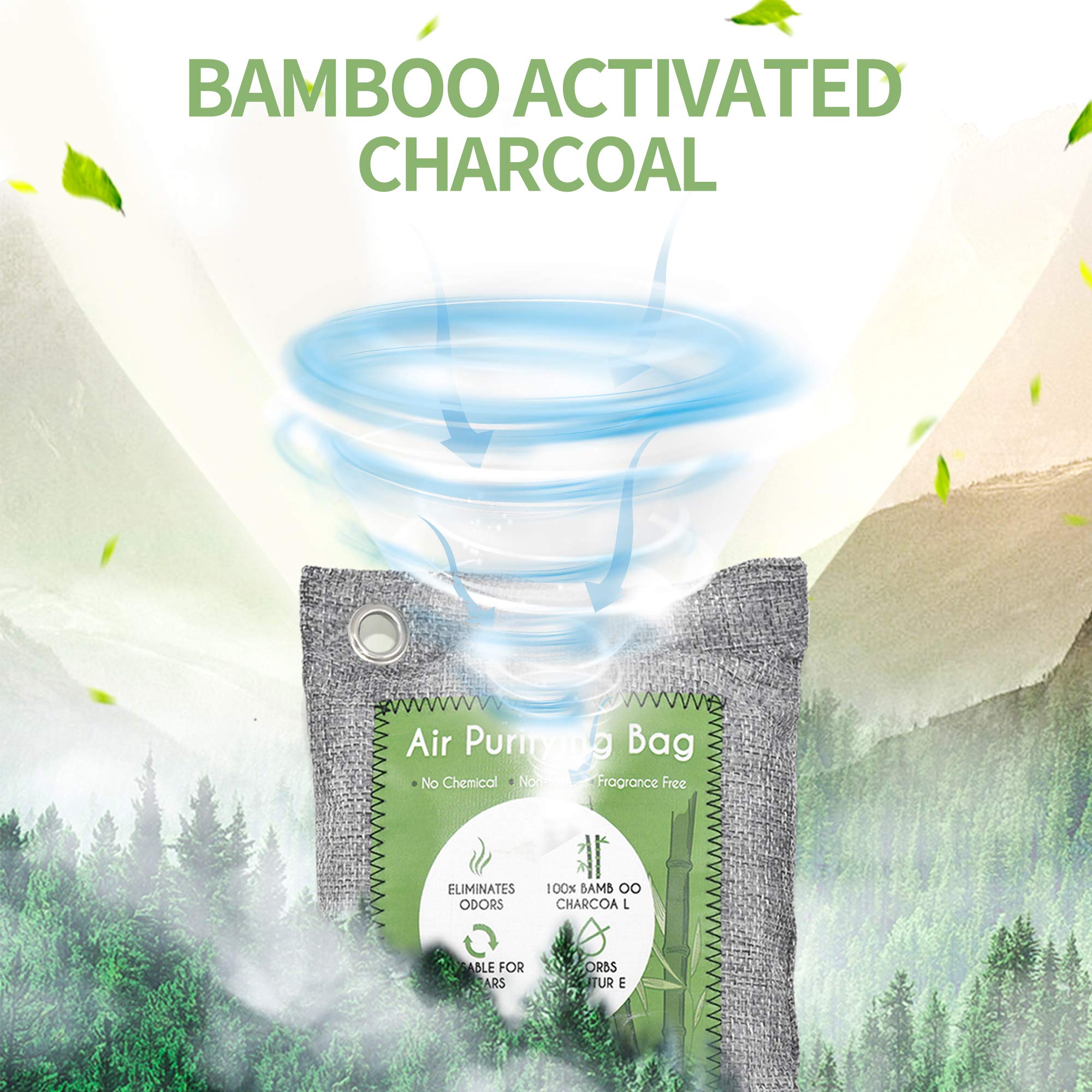 Bamboo Activated Charcoal Air Purifying Bags Odor Absorber

