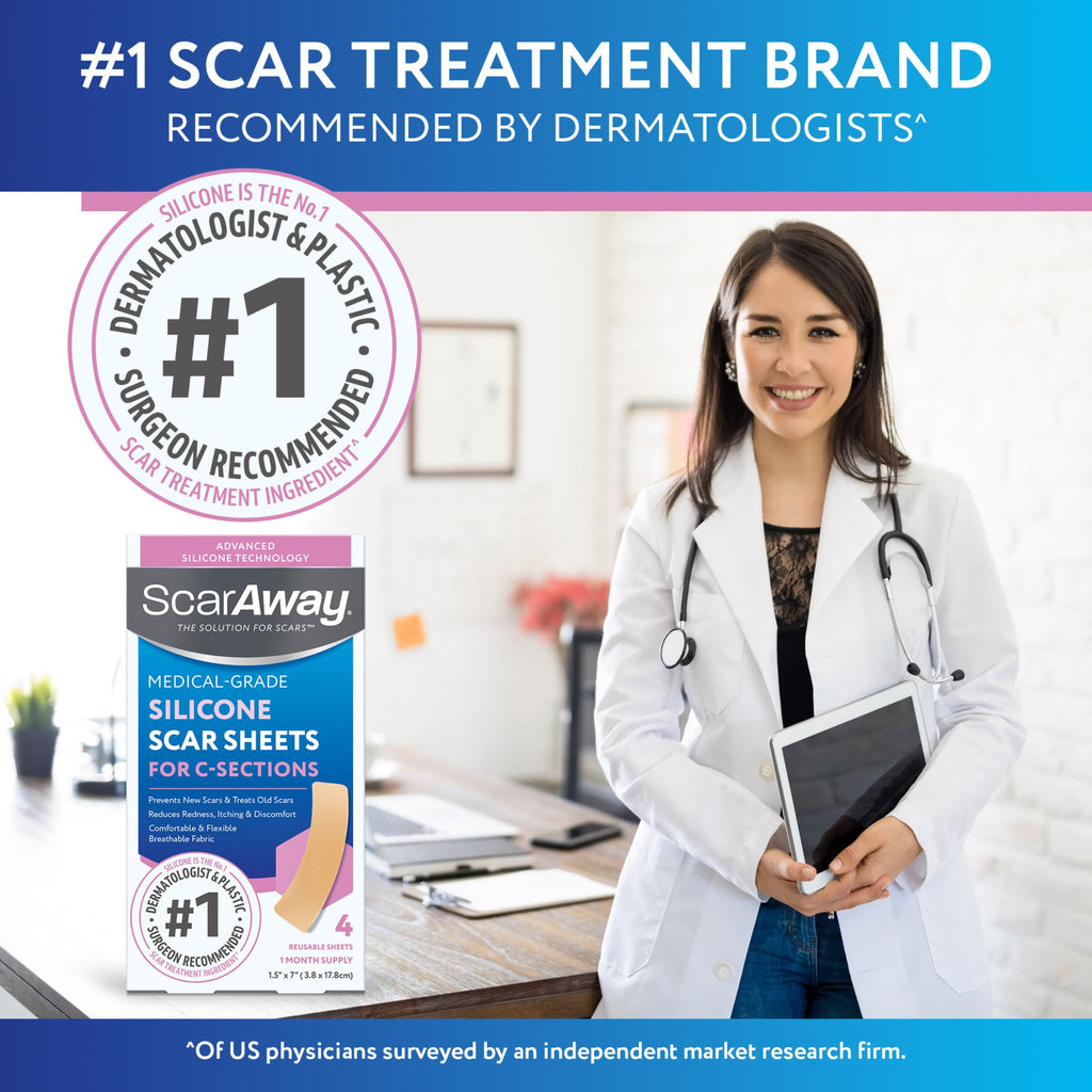 ScarAway Silicone Scar Strips - Advanced for C-Section

