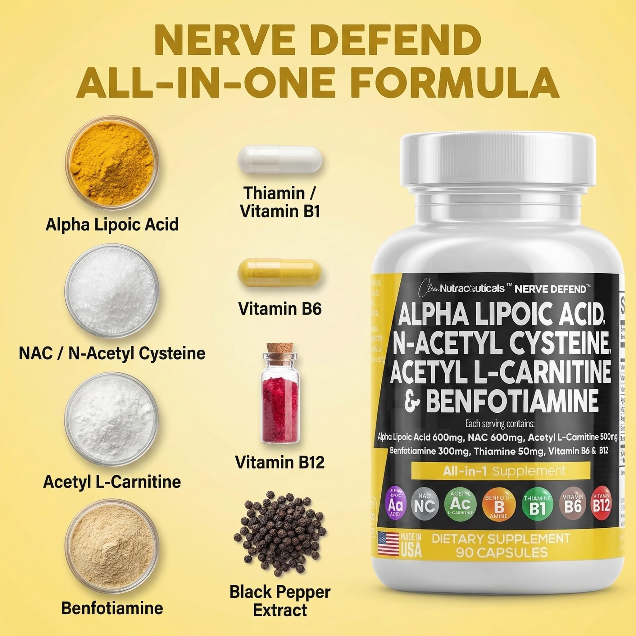Clean Nutra Nerve Defend All-In-One Nerve Support

