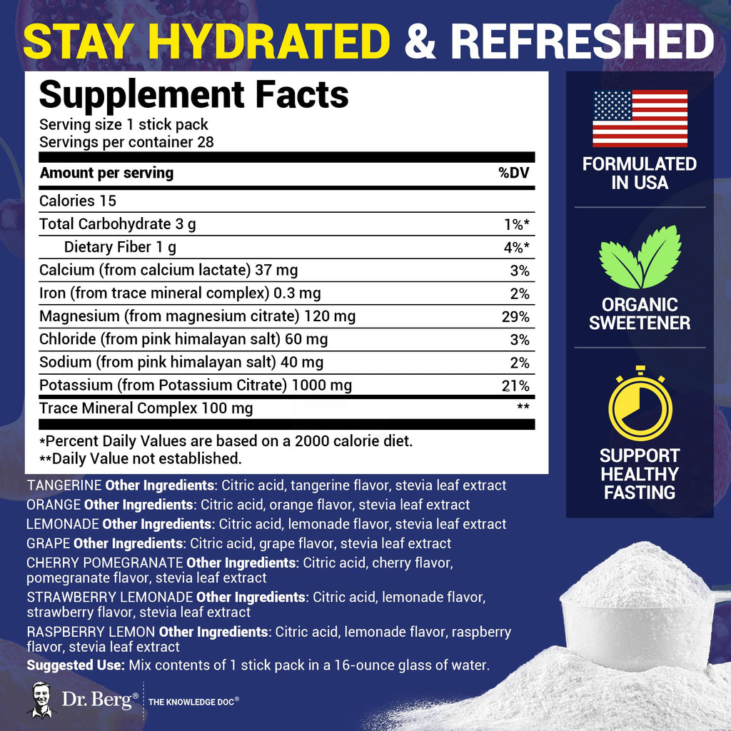 Dr. Berg Electrolyte Powder - Hydration Drink Mix

