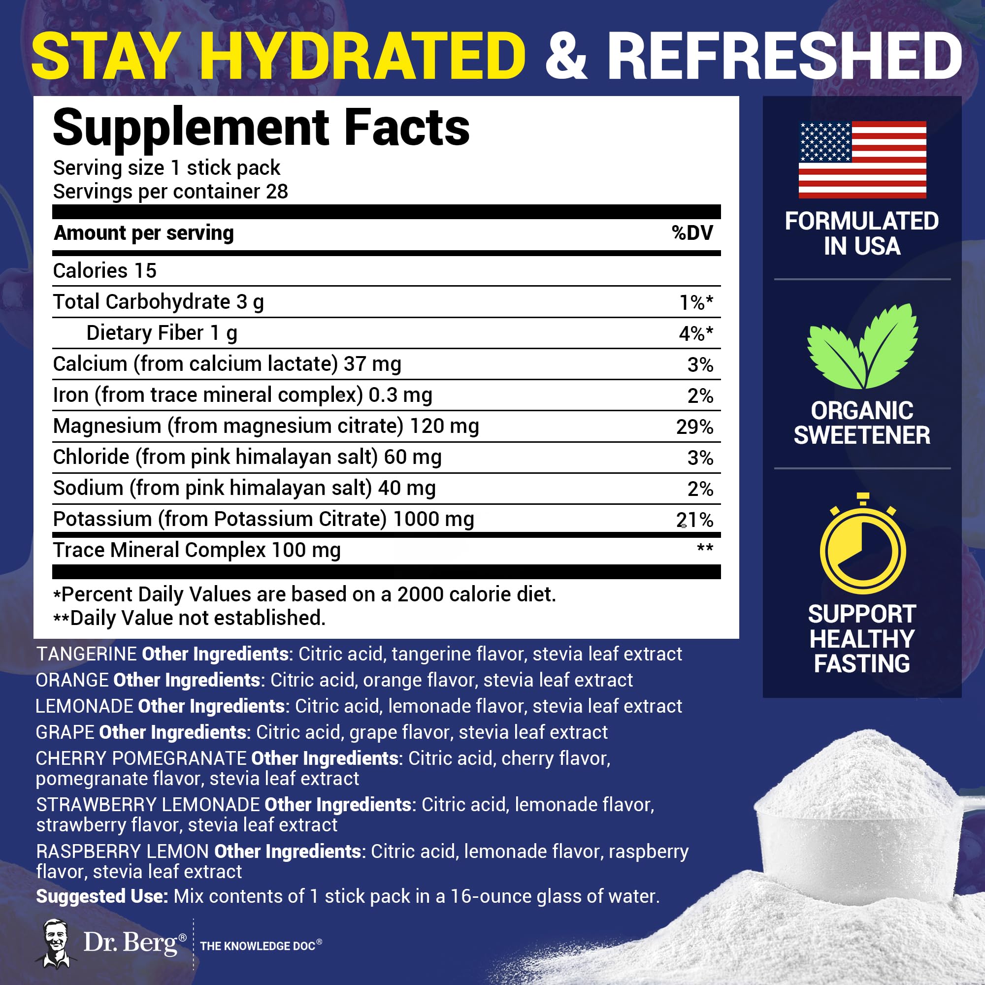 Dr. Berg Electrolyte Powder - Hydration Drink Mix

