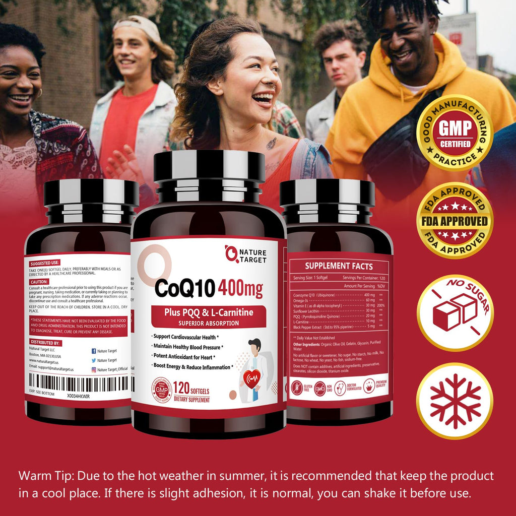 Nature Target CoQ10 Supplement for Heart & Energy

