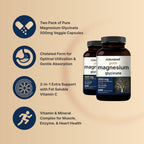 Magnesium Glycinate 500mg with Vitamin C | Veggie Capsules

