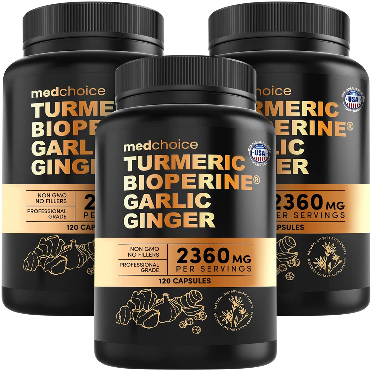 Turmeric Joint Support with Garlic & BioPerine 2360 mg