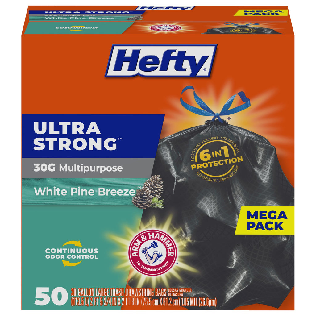 Hefty Ultra Strong Trash Bags with Drawstring

