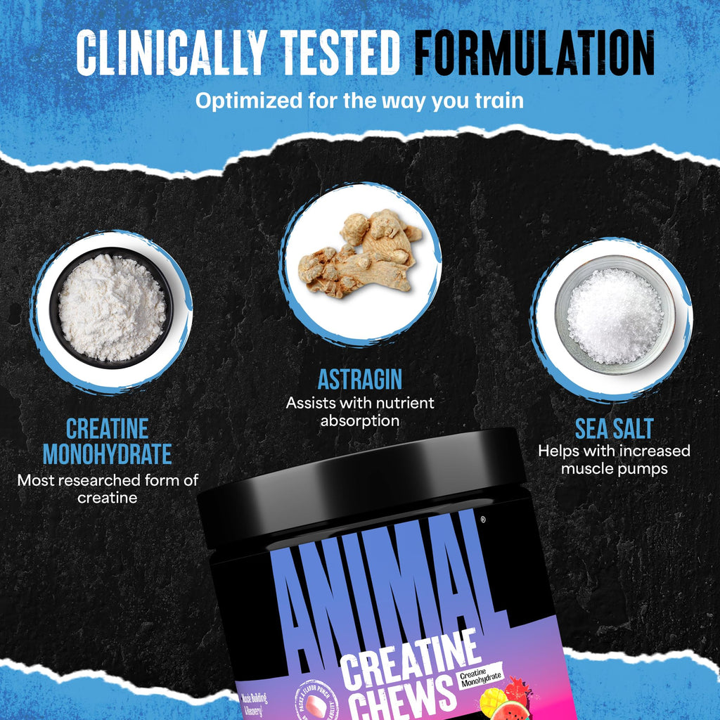Animal Creatine Chews Tablets Monohydrate with AstraGin

