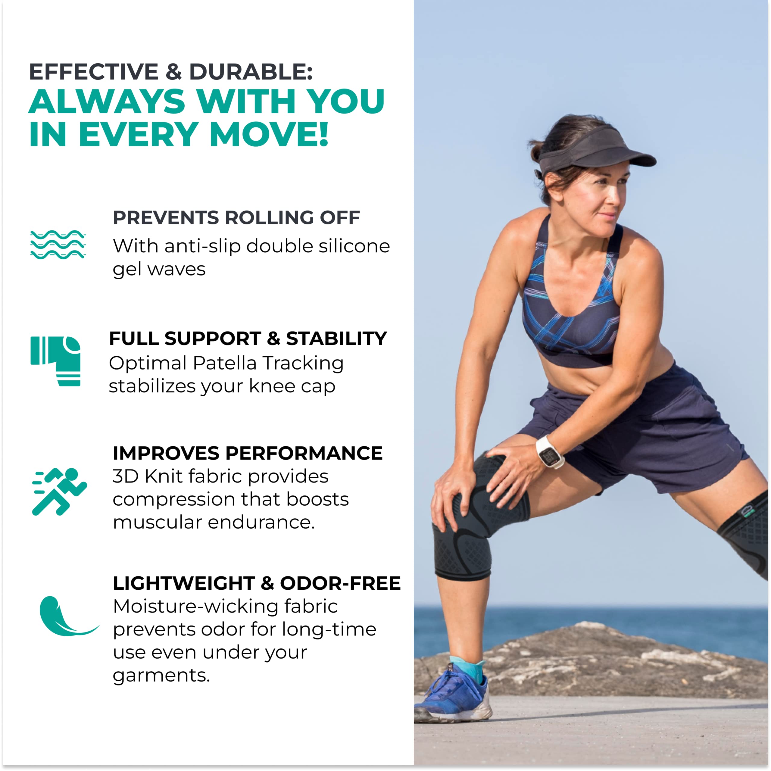 Modvel Compression Knee Brace for Men & Women Knee Support

