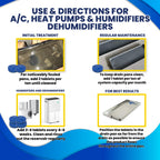HVAC GUYS Flow Treat Tabs - AC Drain Cleaner

