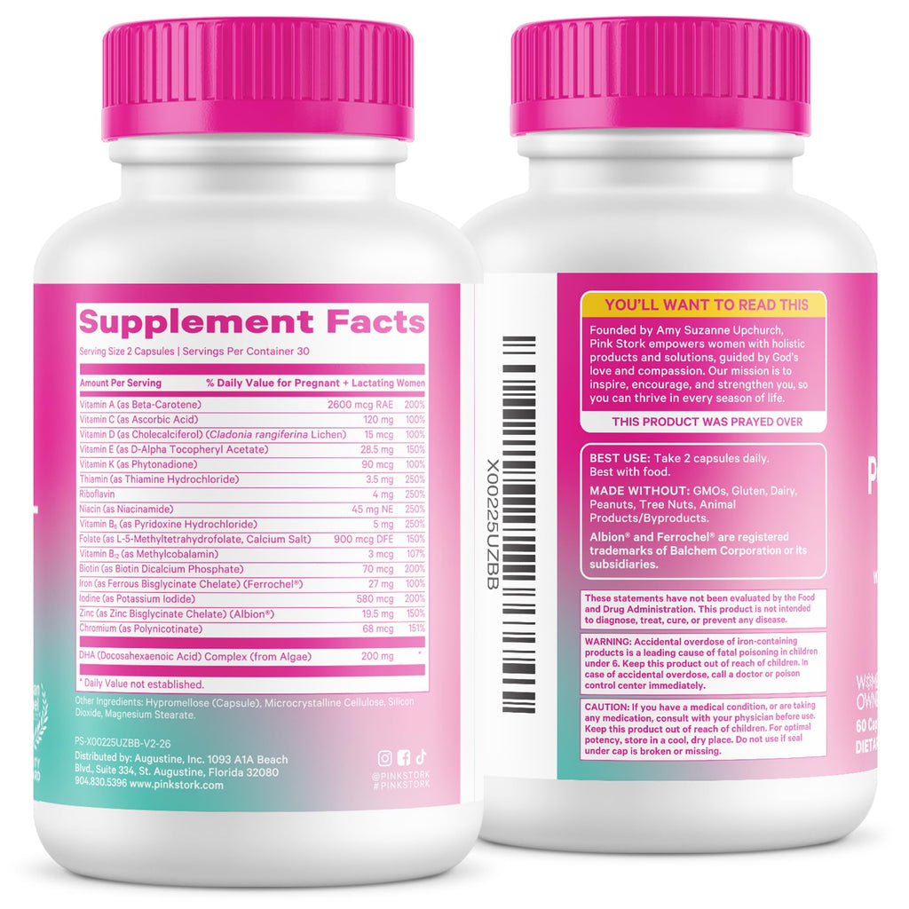 Pink Stork Total Postnatal Vitamins | Postpartum Support

