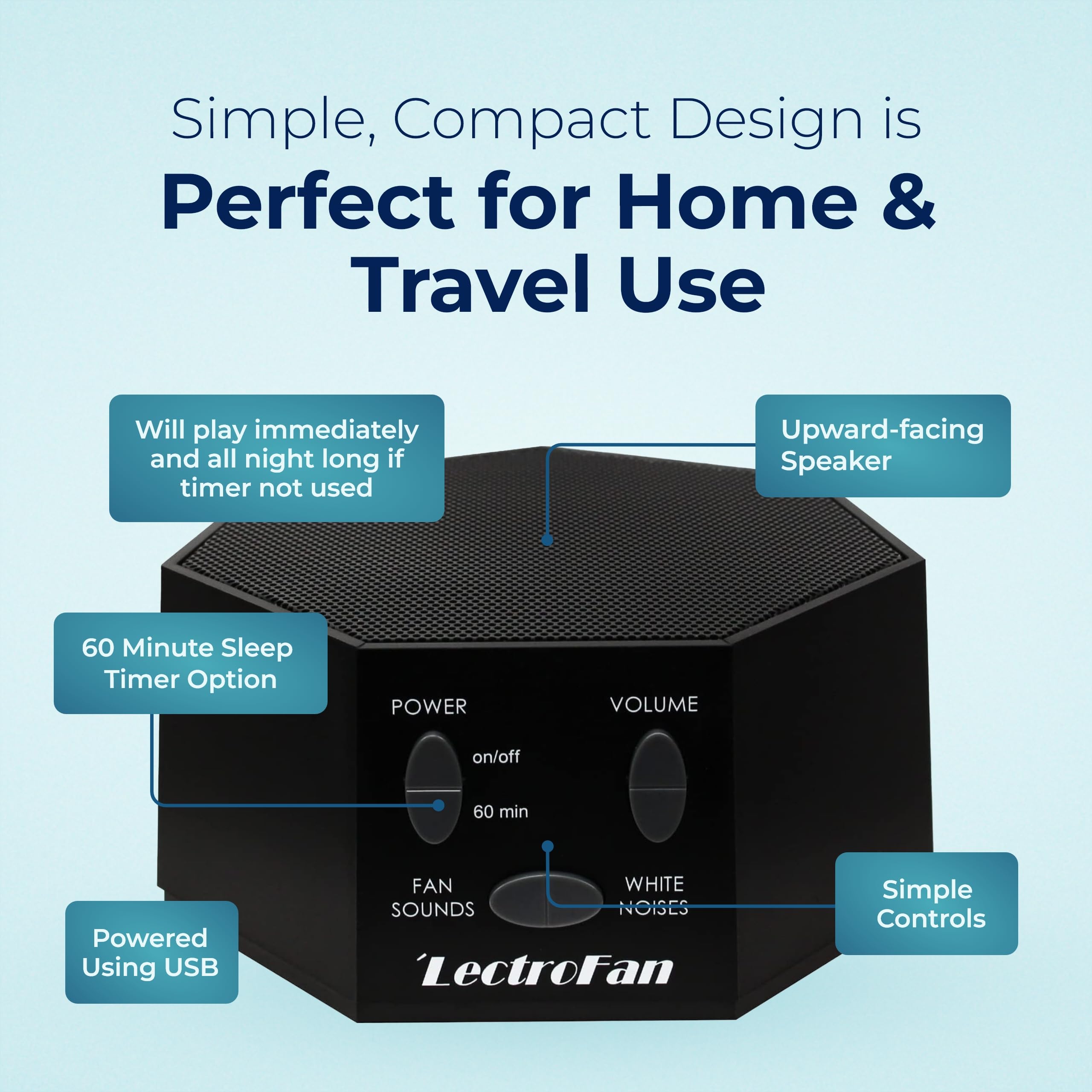 LectroFan Classic Sleep Sound Machine | Adaptive

