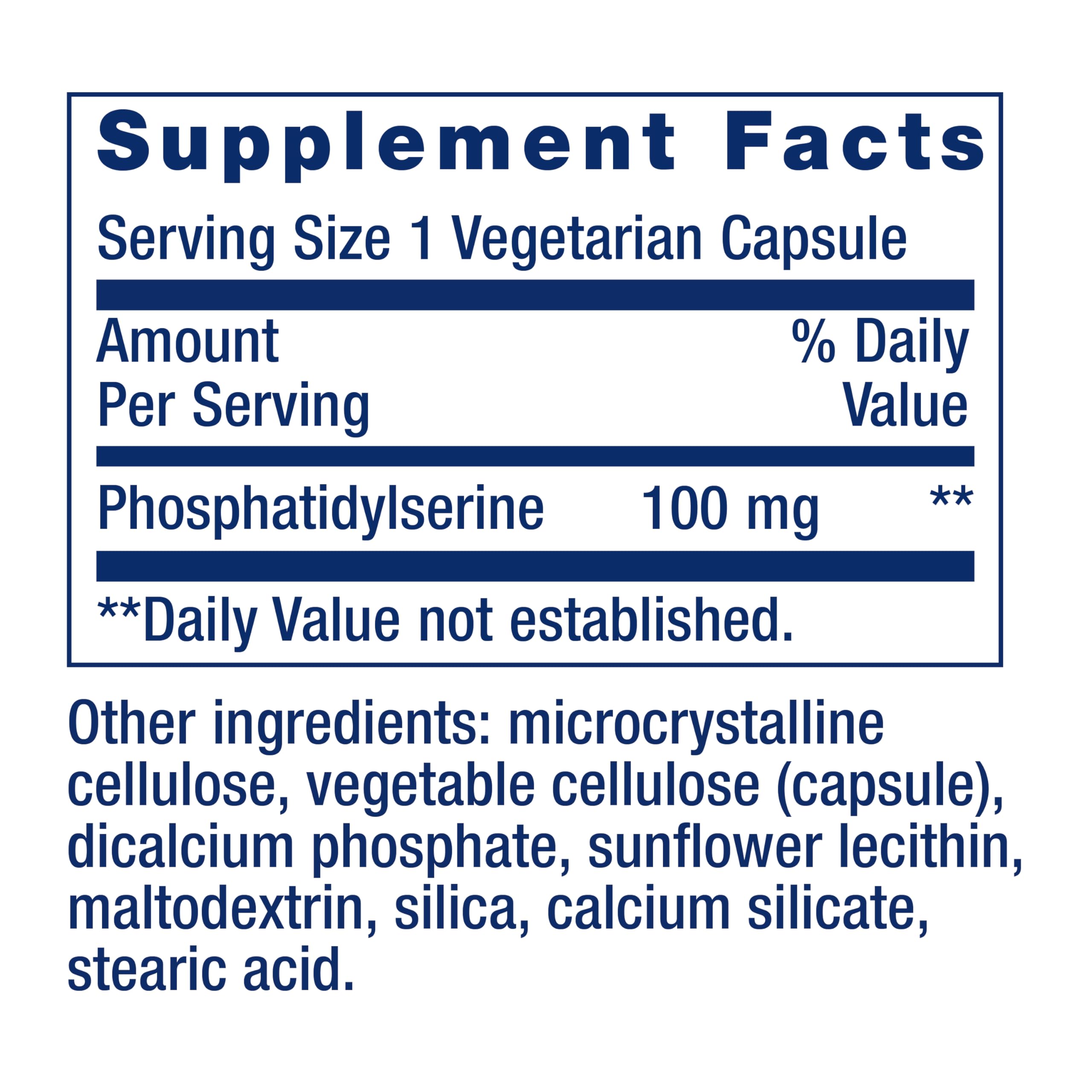 Phosphatidylserine PS Caps by Life Extension for Cognition

