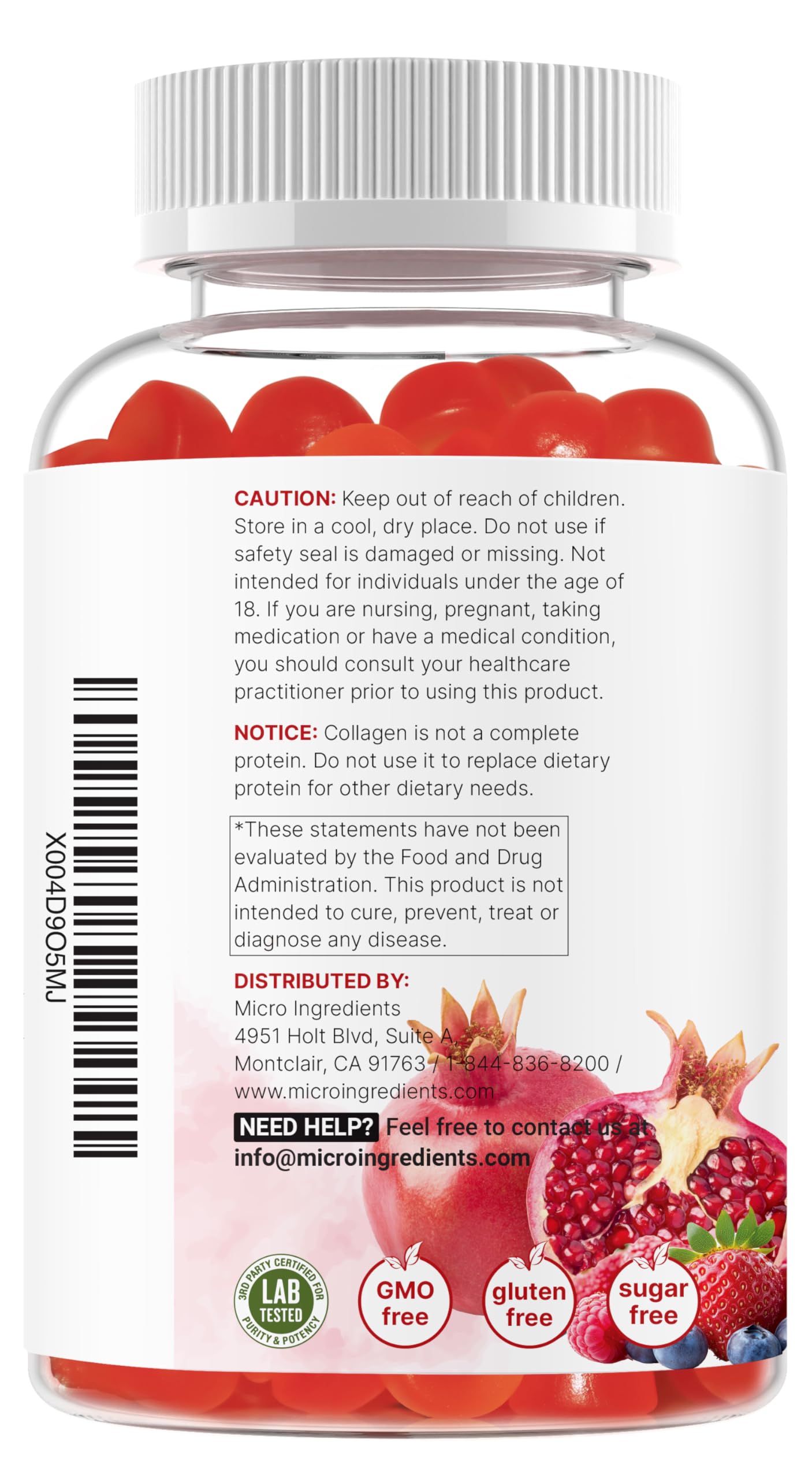 Micro Ingredients Multi Collagen Gummies | Chewable Collagen

