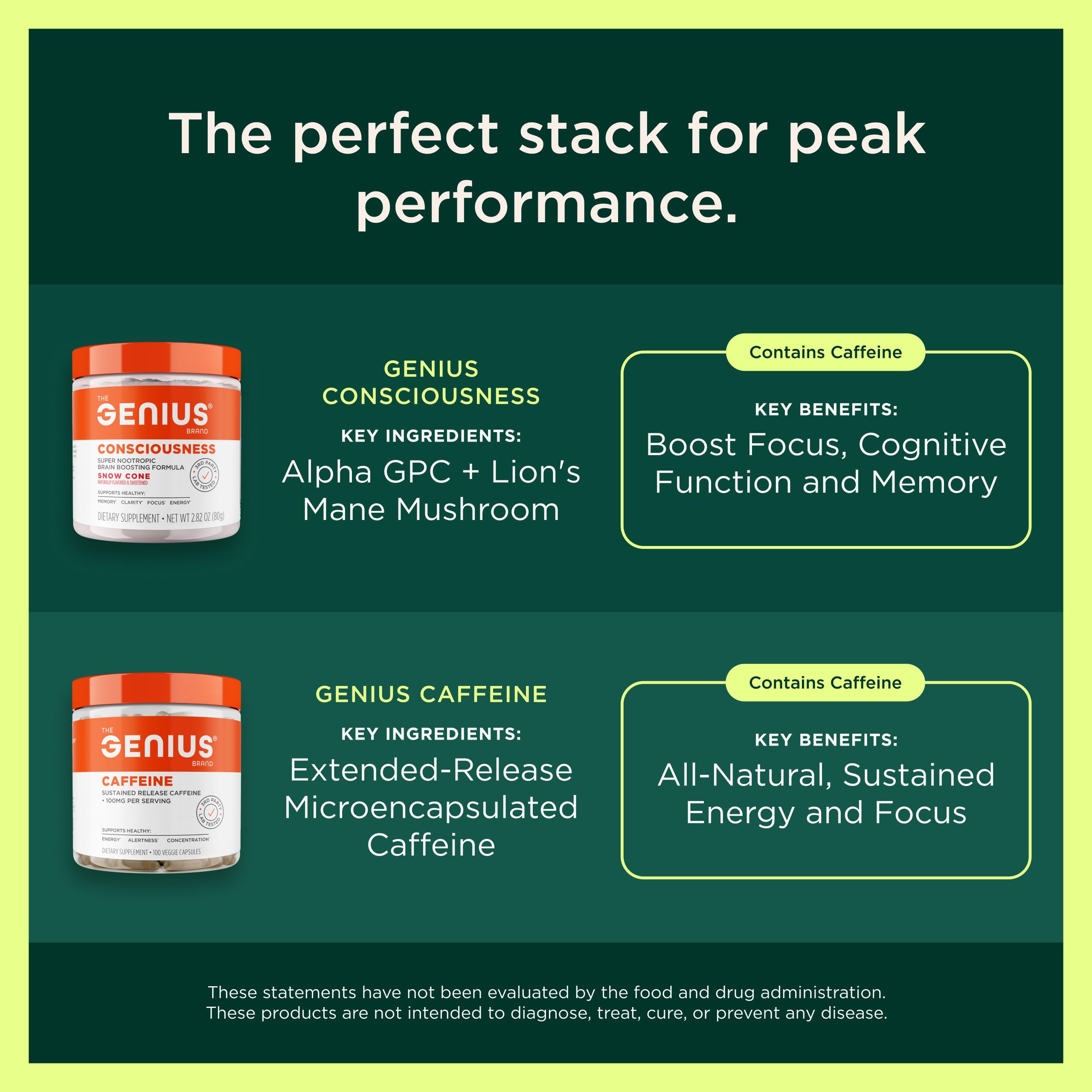 Genius Mushroom Supplement - Brain Nootropic Blend

