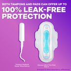 Tampax Radiant Tampons Unscented | LeakGuard Braid

