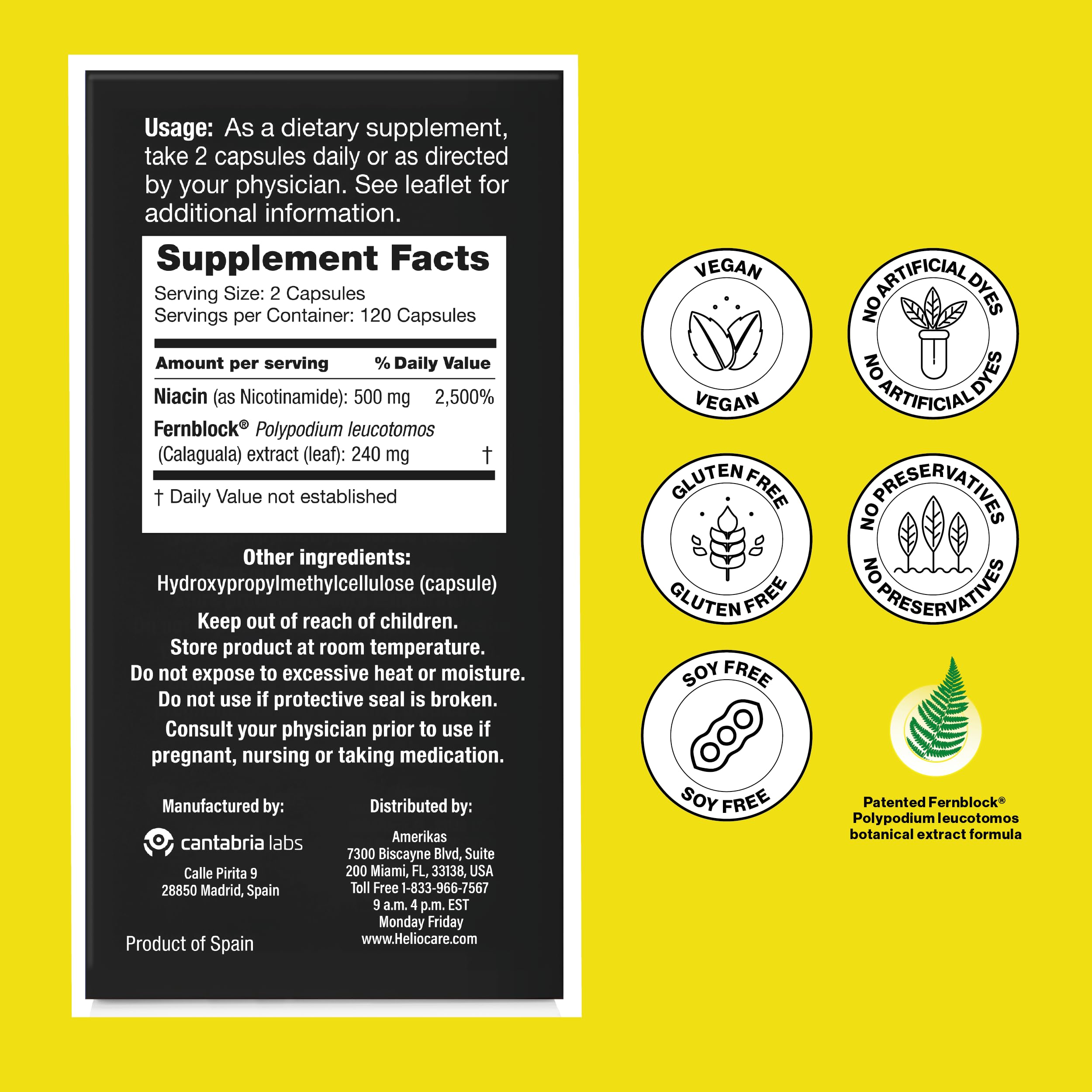 Heliocare Advanced Niacin B3 Skin Health Supplement

