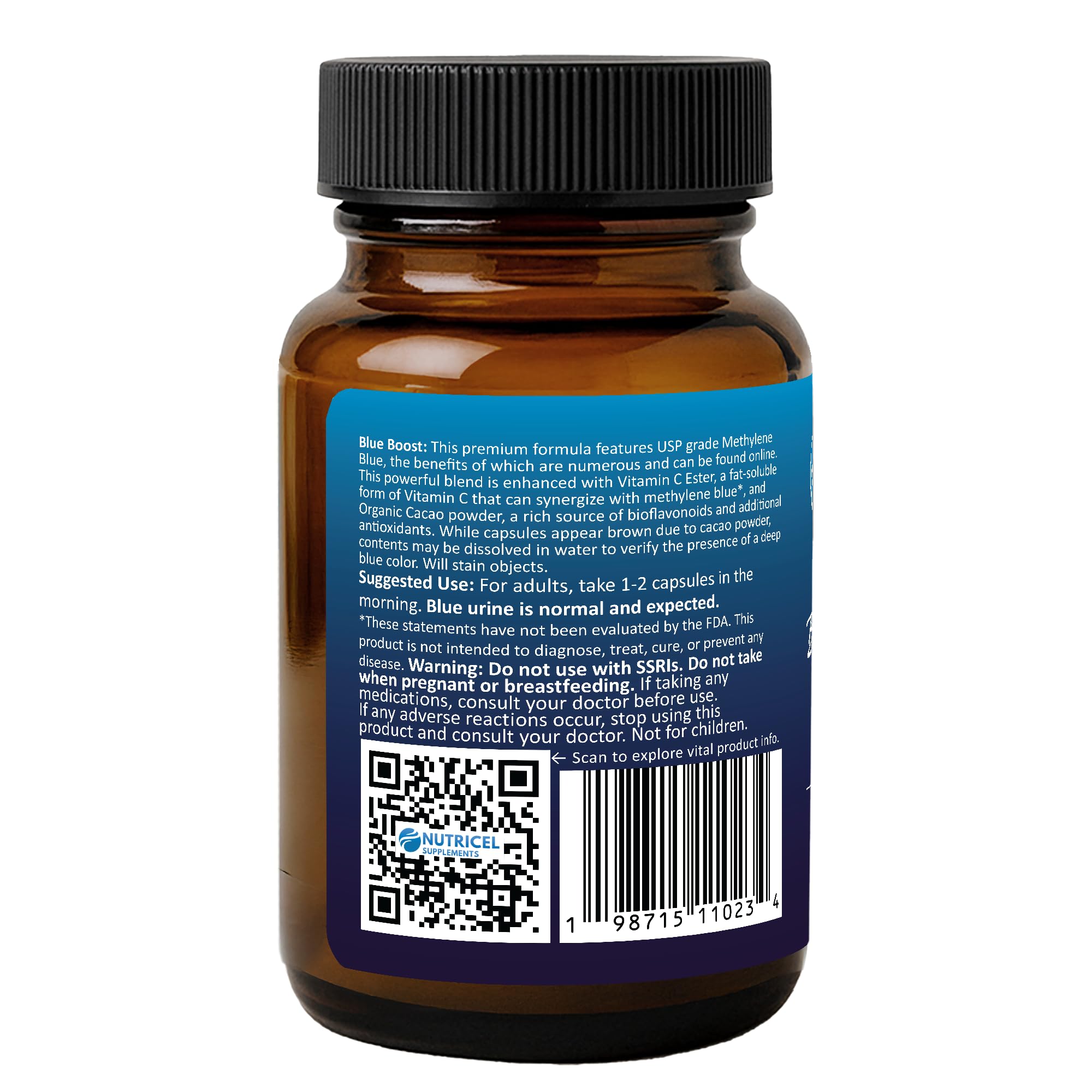 Nutricel Methylene Blue Capsules USP Grade

