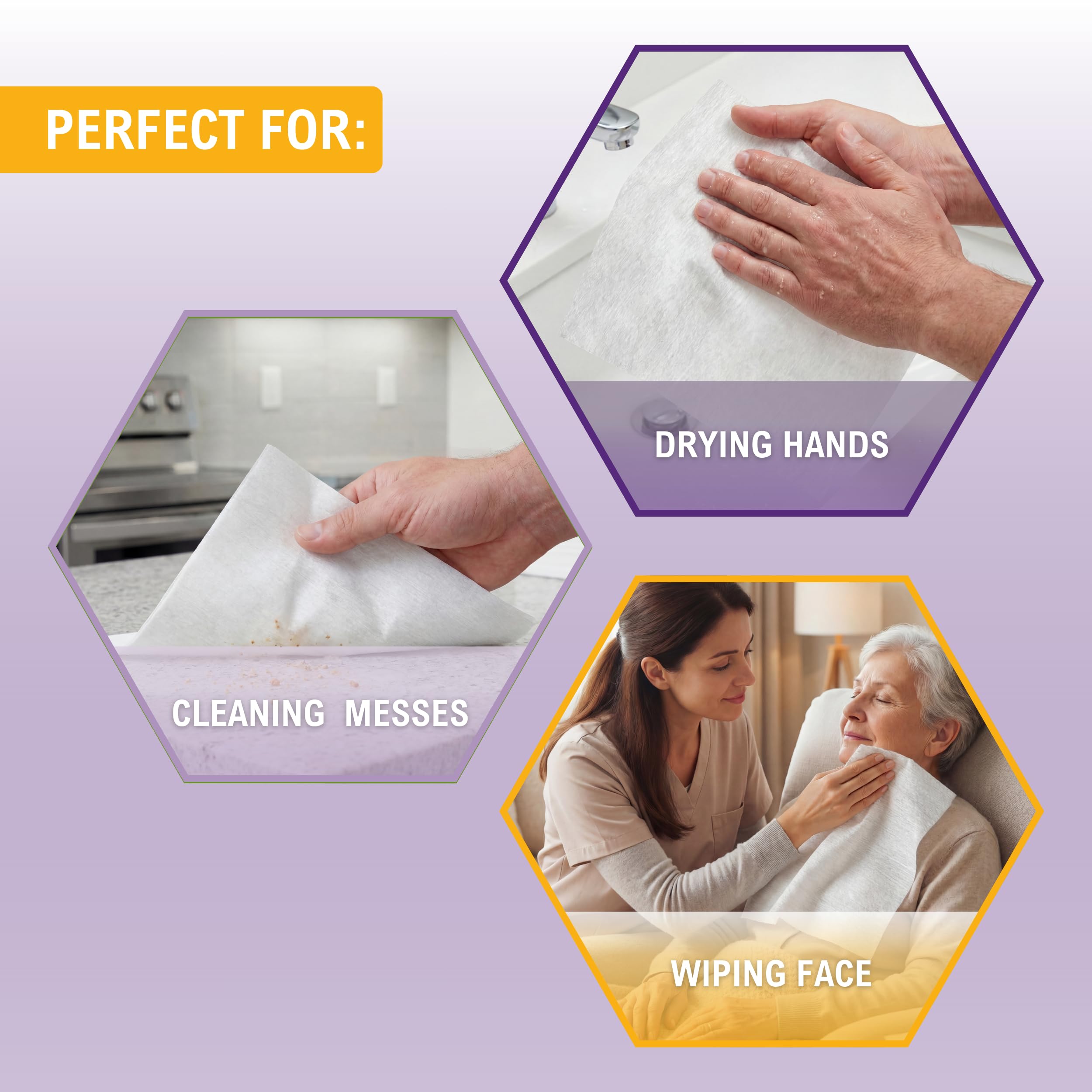 MED PRIDE Disposable Dry Wipes for Skin Care


