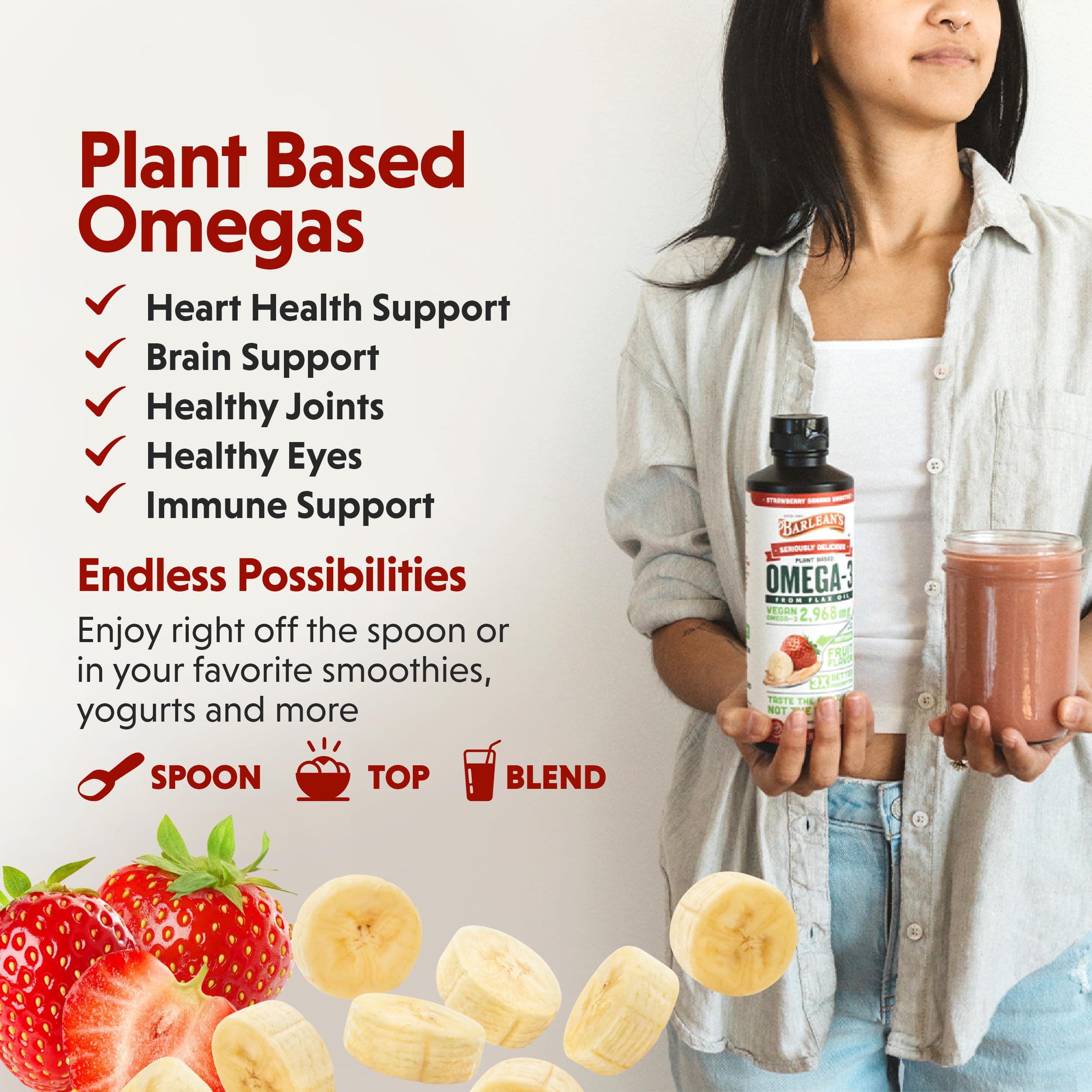 Barlean's Vegan Omega-3-6-9 Flaxseed Oil Liquid

