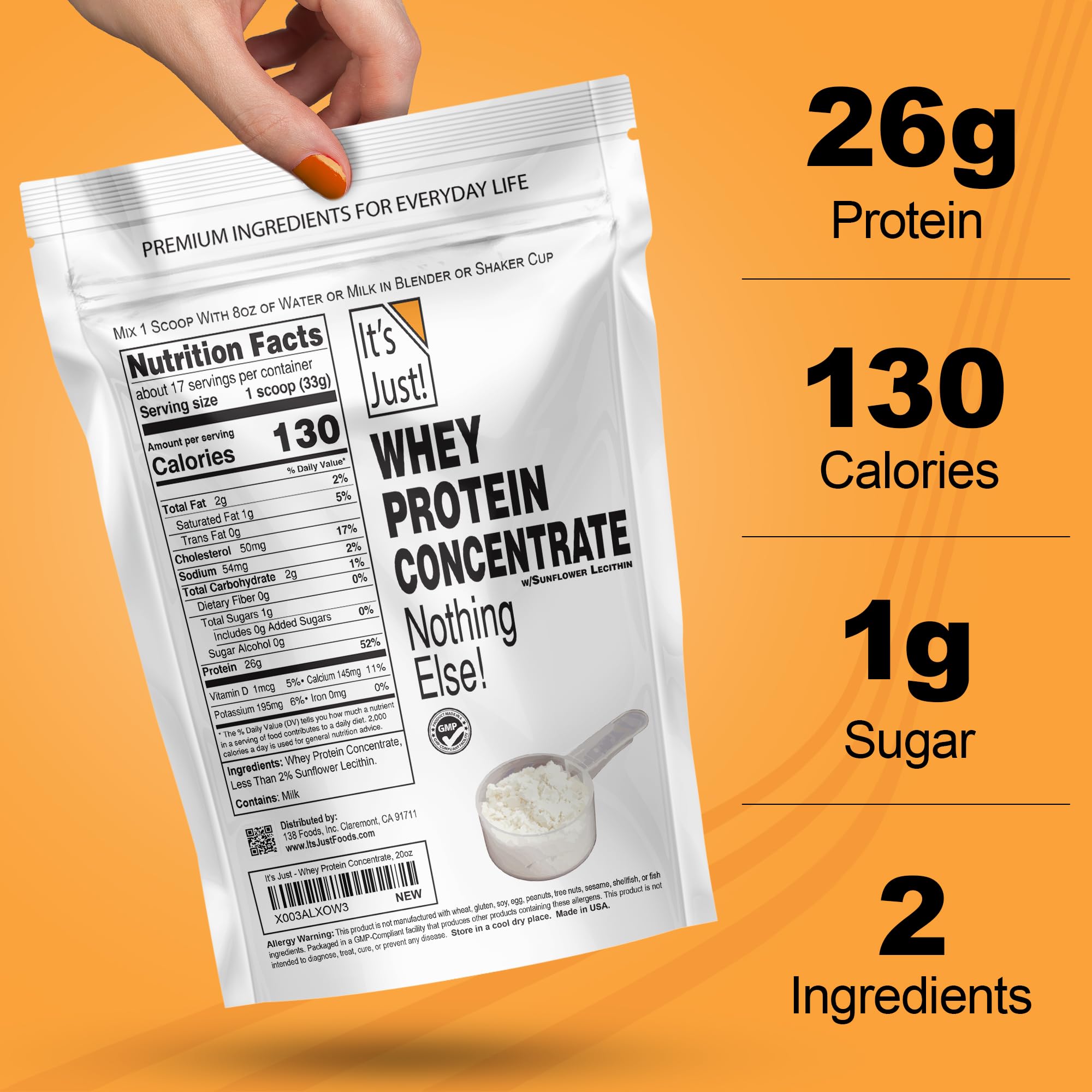 It's Just! Whey Protein Concentrate Powder

