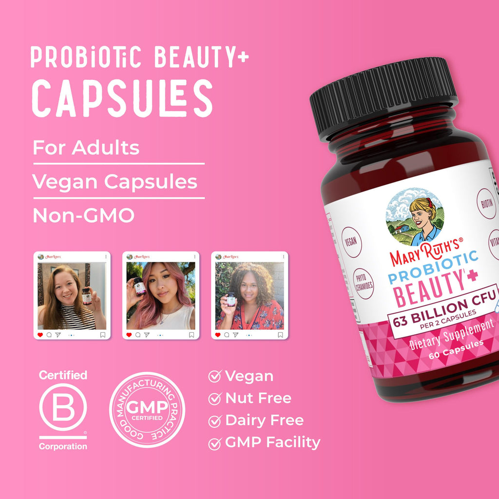 MaryRuth's Probiotic Beauty Capsules with Red Orange Complex


