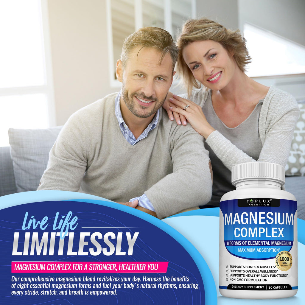 Toplux Magnesium Complex Supplement | Bone & Muscle Support

