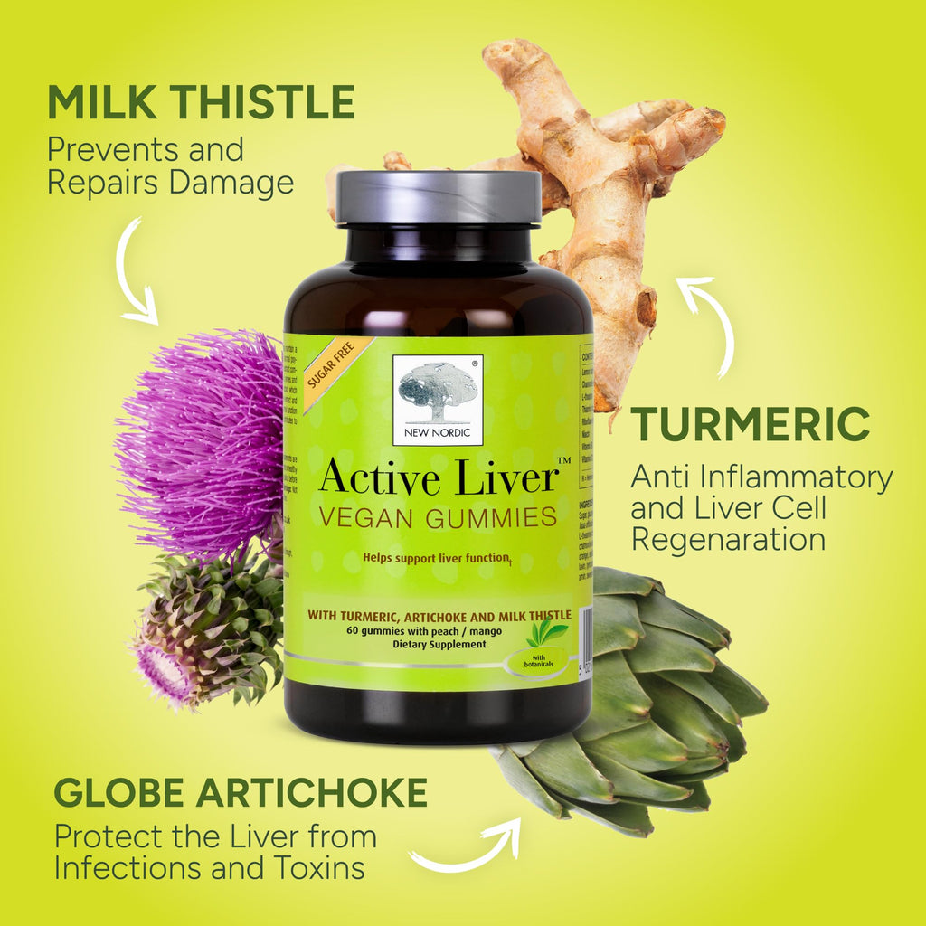 New Nordic Active Liver Gummies | Milk Thistle and Turmeric

