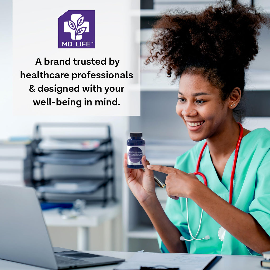 MD. Life Potassium Magnesium Supplement – High Absorption

