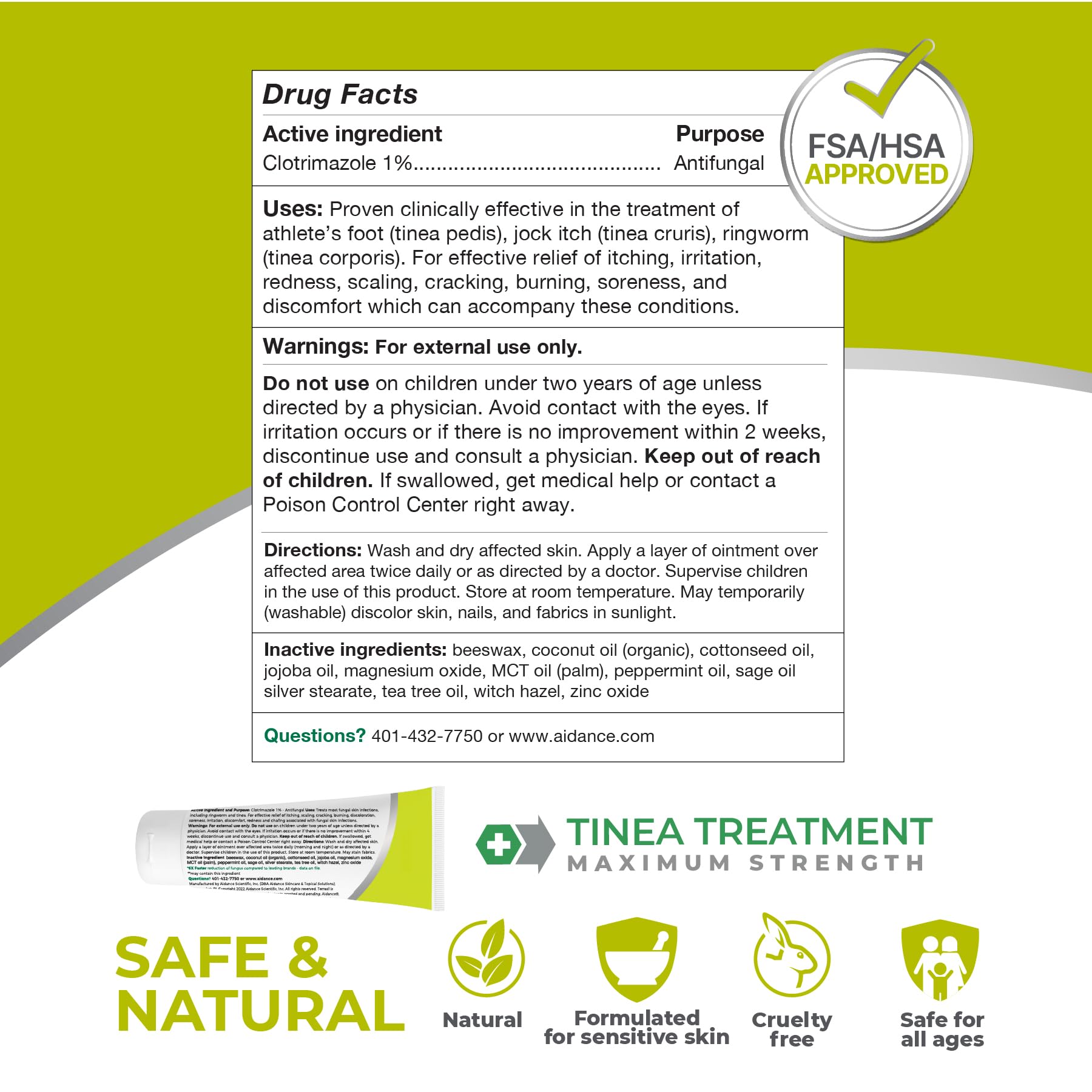 Terrasil Tinea Cream and Soap Kit 1% Clotrimazole Made in USA

