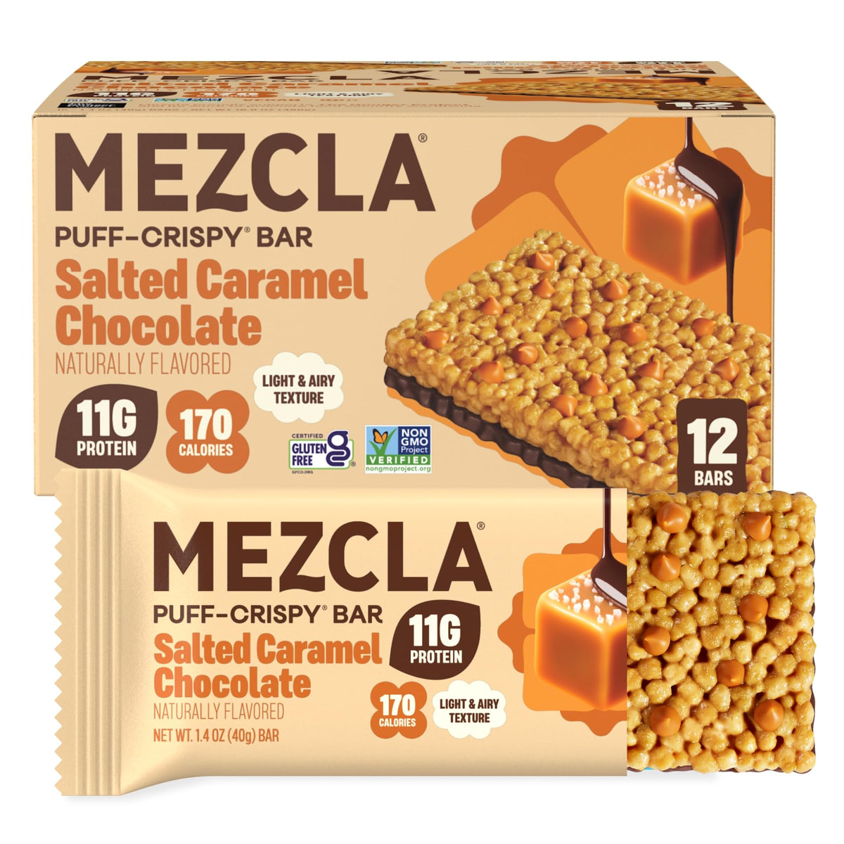 Mezcla Puff-Crispy Plant Based Protein Bars