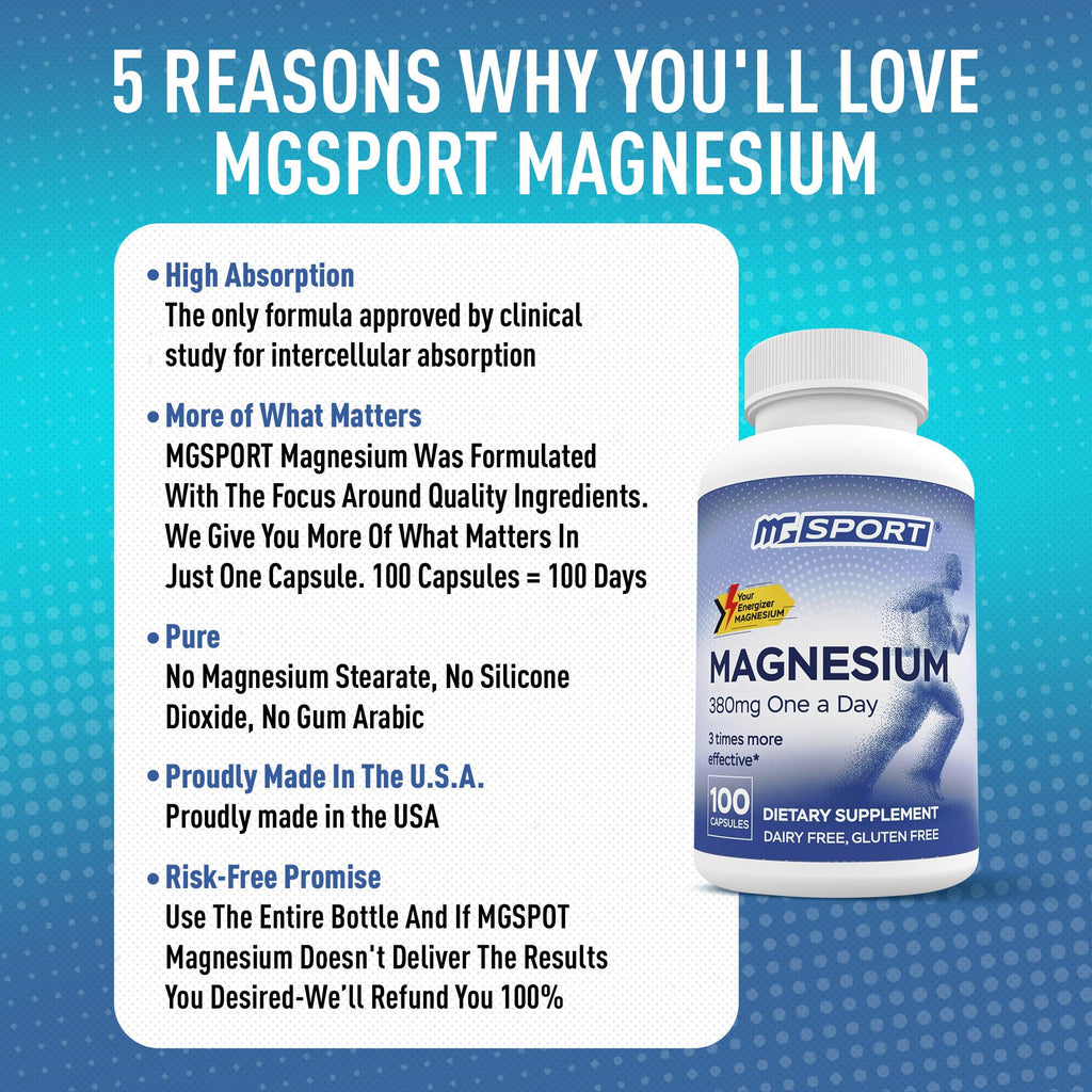 MgSport Magnesium Supplement for Muscle Support


