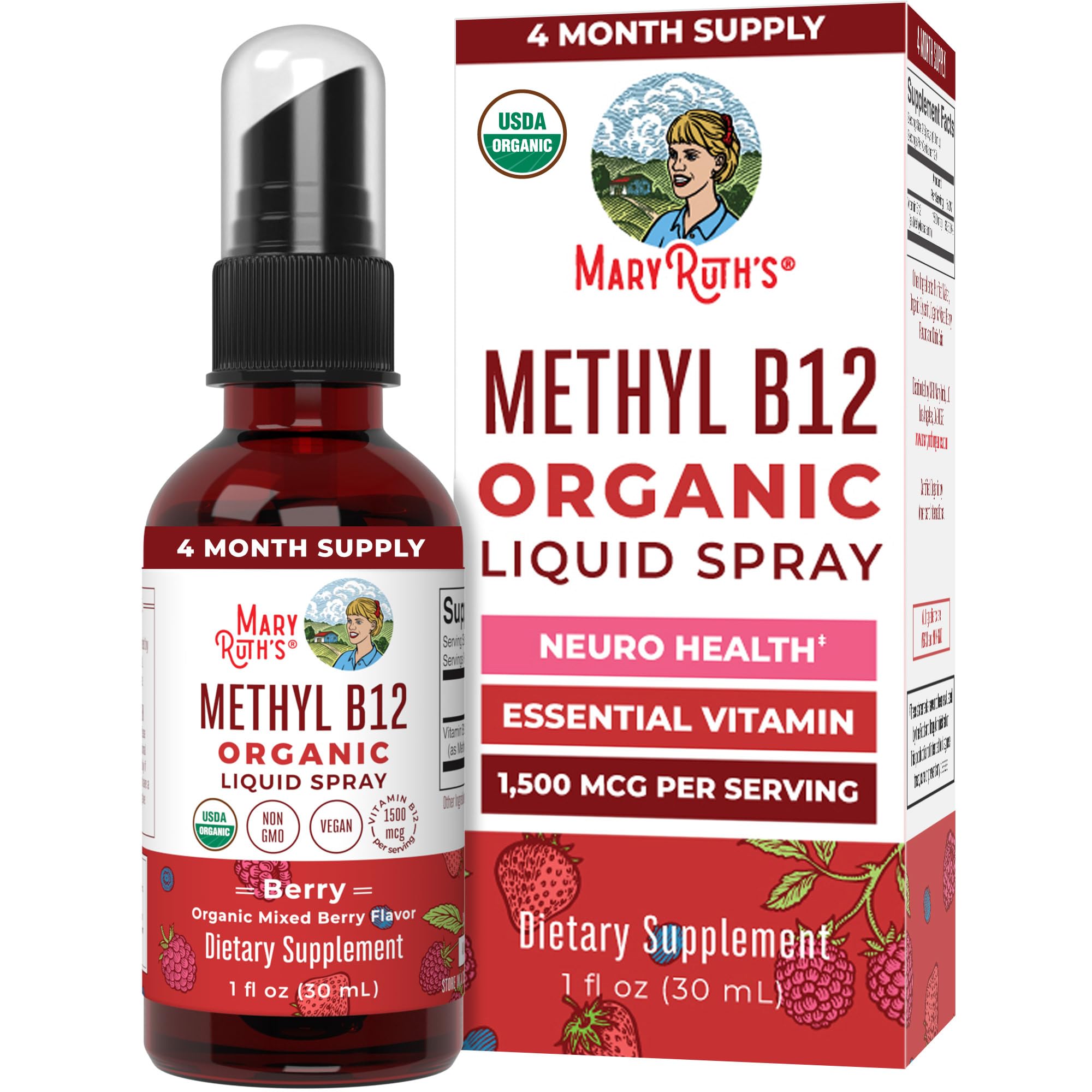 MaryRuth's Organic Methyl B12 Spray 1,500 mcg

