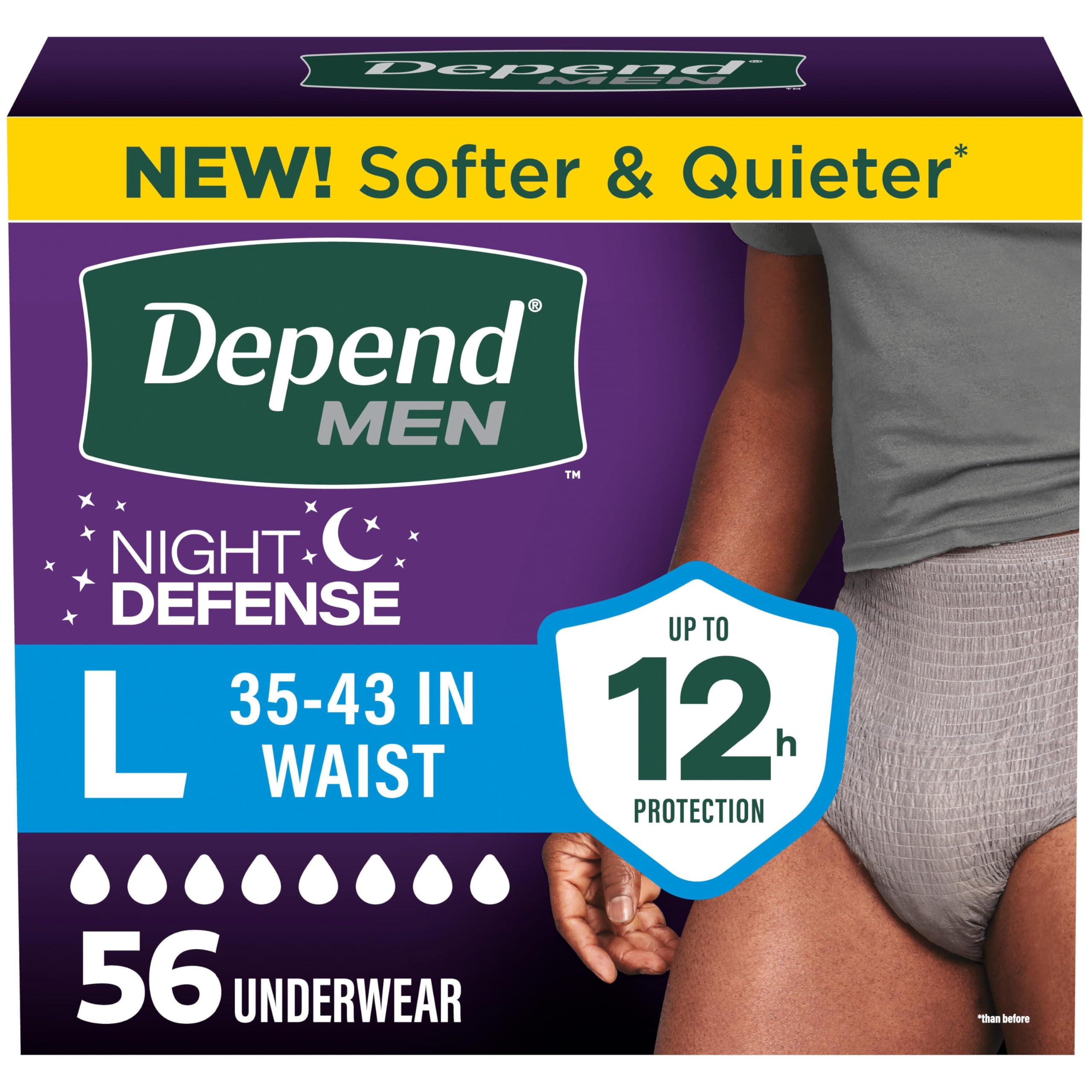 Depend Night Defense Incontinence Underwear for Men

