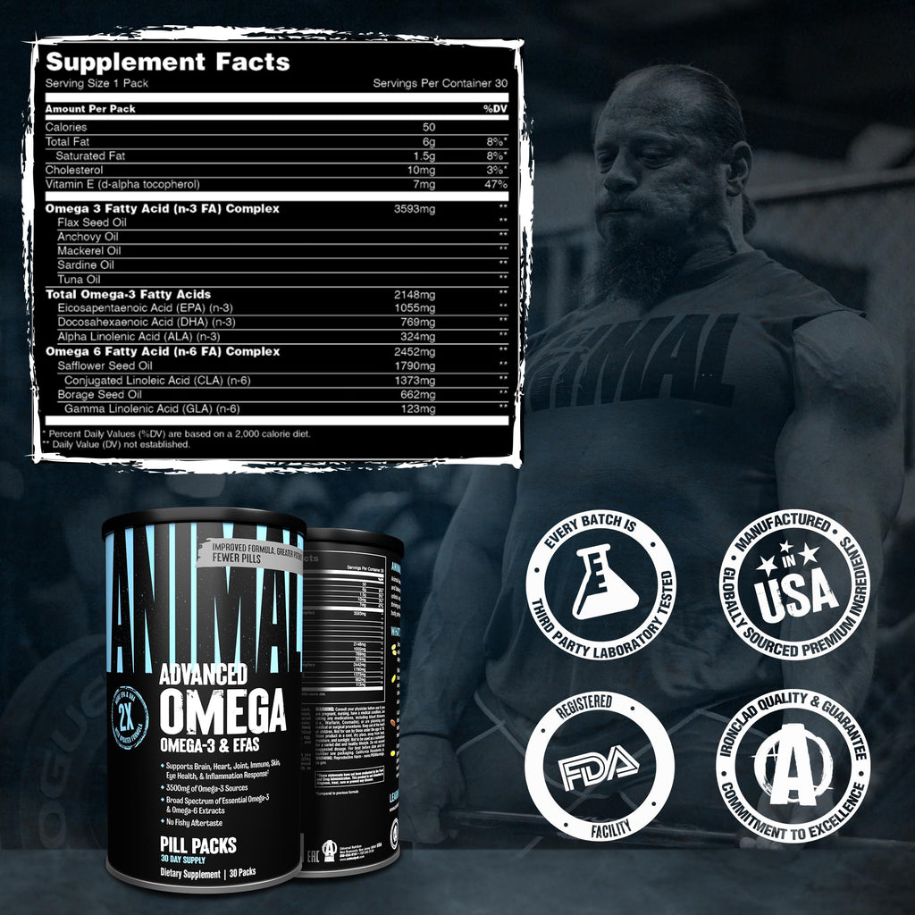 Animal Advanced Omega-3 Fatty Acids Fish Oil Supplement

