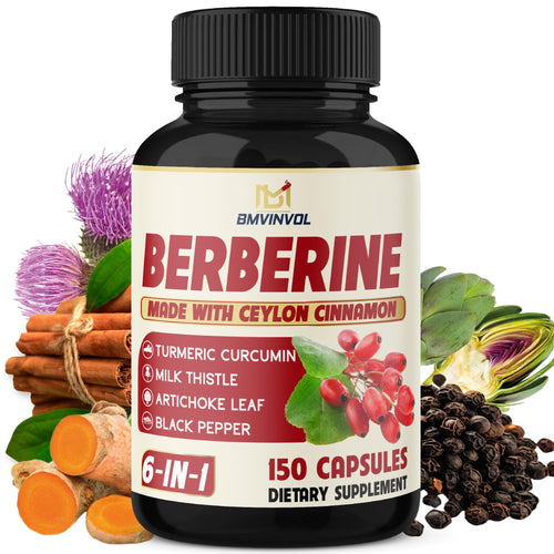 BMVINVOL Berberine Capsules with Cinnamon Turmeric

